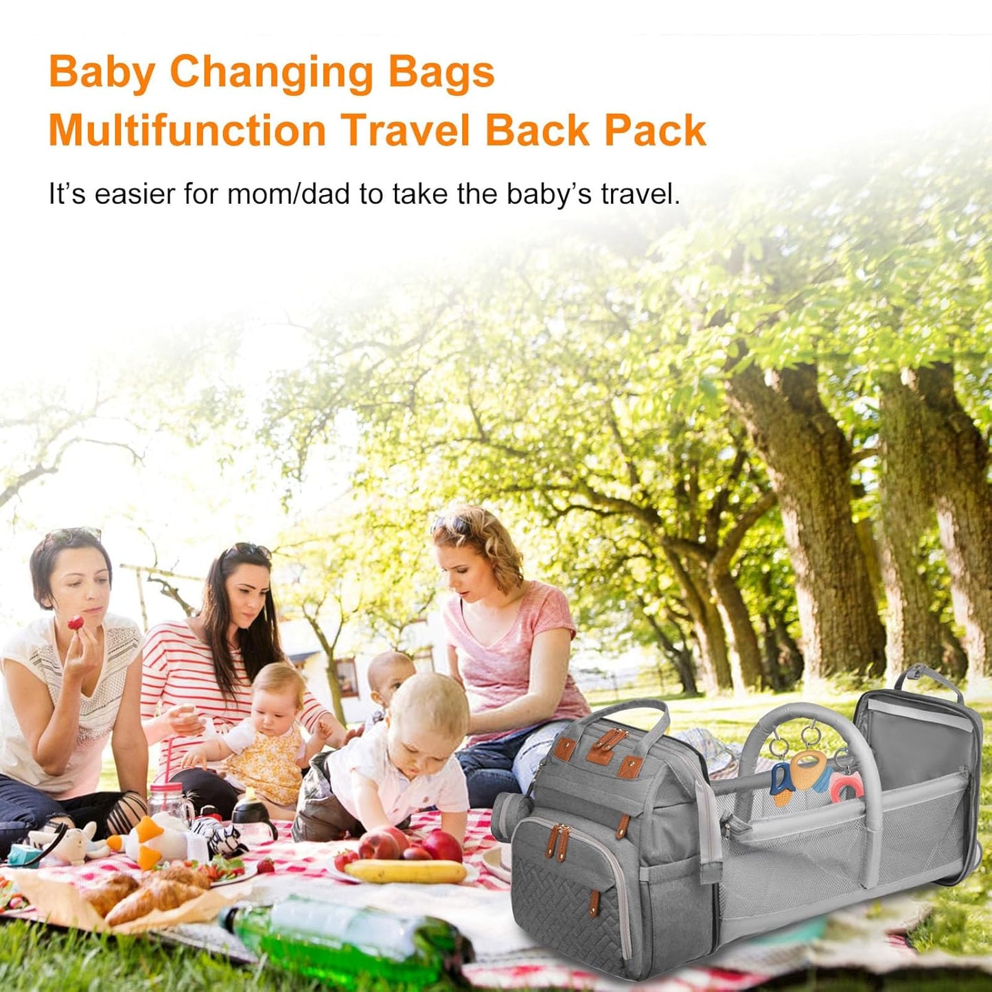 Baby Diaper Bags with Changing Station, Waterproof Diaper Bag Backpack