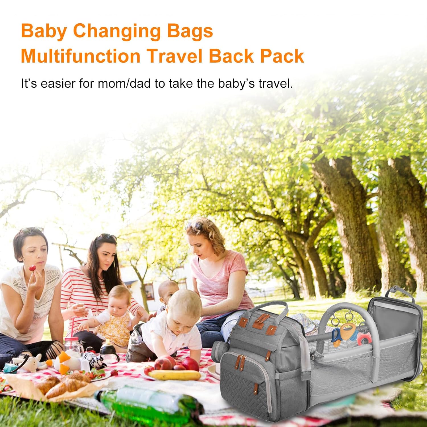 Baby Diaper Bags with Changing Station, Waterproof Diaper Bag Backpack