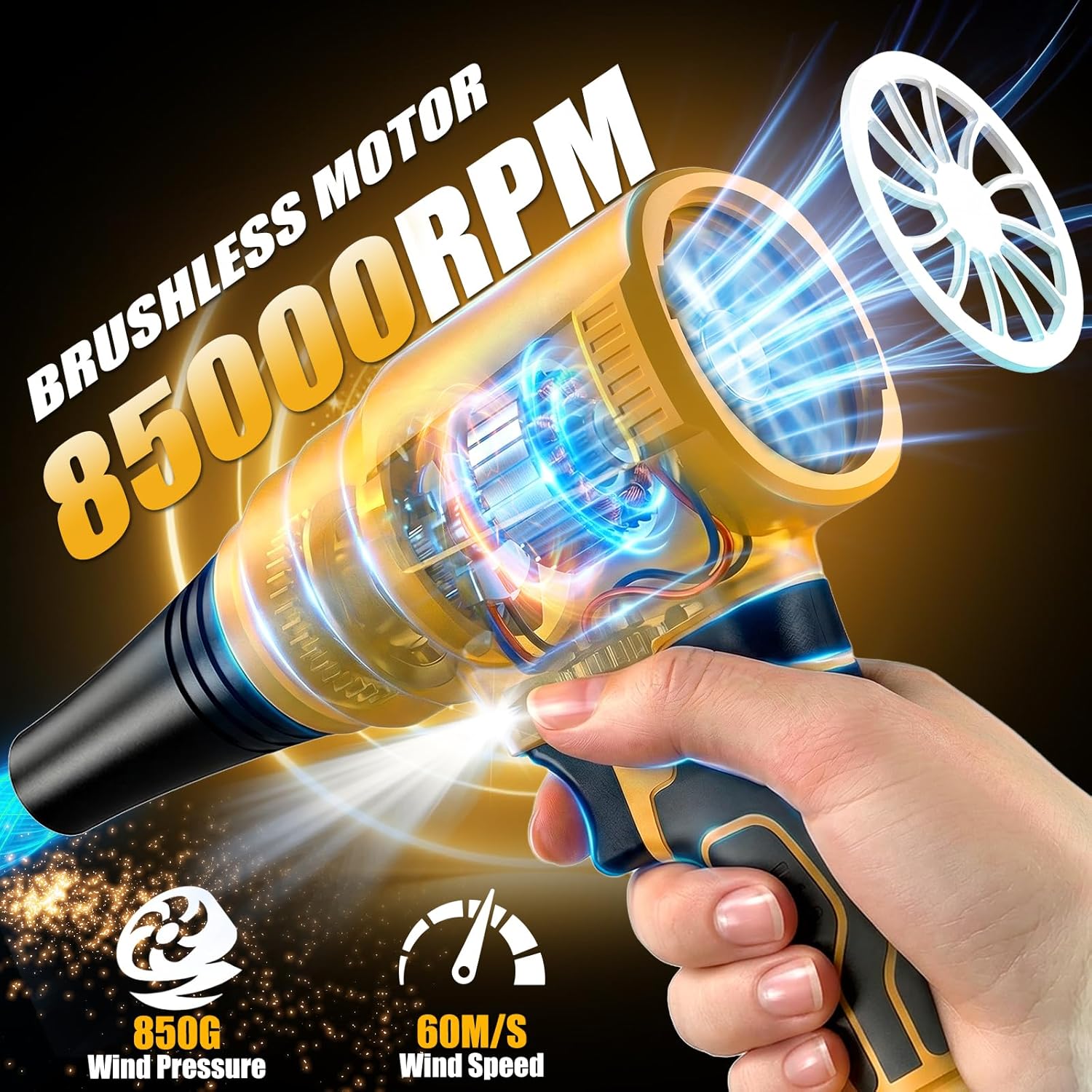 Electric Cordless Leaf Blower Dust Blower for DEWALT 20V Battery 14000