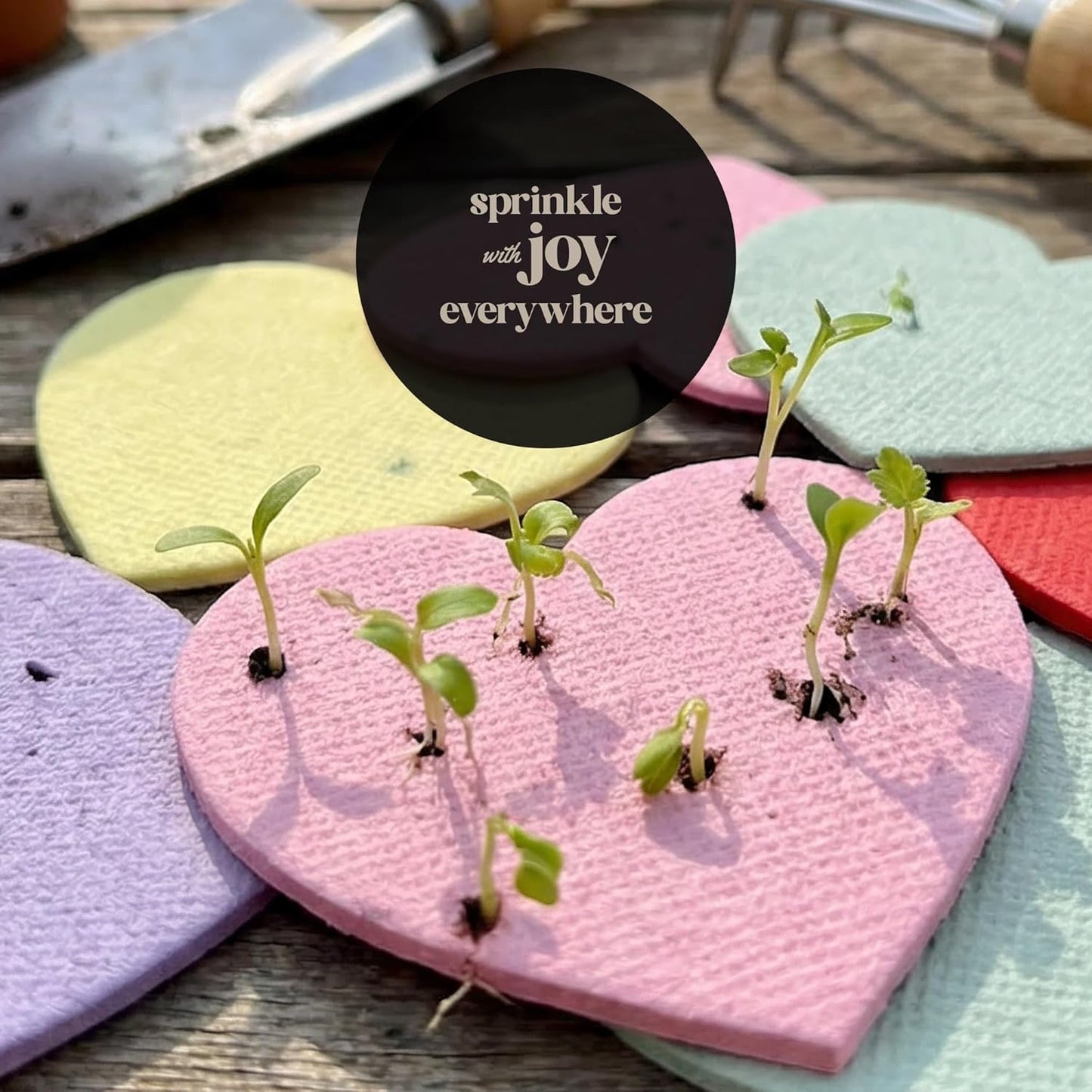 Heart Confetti Seed Paper – 500pcs Lightweight Plantable Confetti Embedded with Wildflower Seeds, Use for Wedding, Bridal or Baby Showers, Anniversaries, Heart Party Favors, Birthday Party
