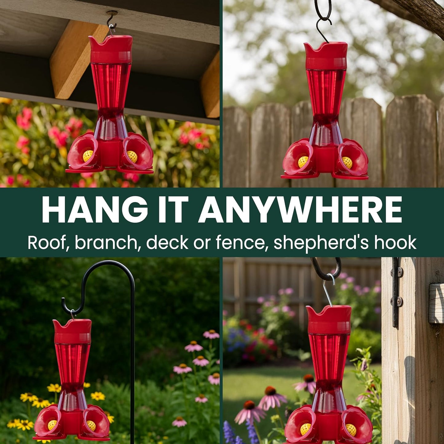 Perky-Pet Red Hummingbird Feeder - Pinch Waist Design for Easy Feeding - Humming bird Feeder for Outdoors - 403CP - 8 oz Capacity
