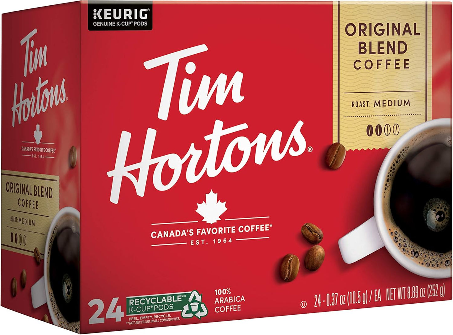 Tim Hortons Original Blend, Medium Roast Coffee, Single-Serve K-Cup Po