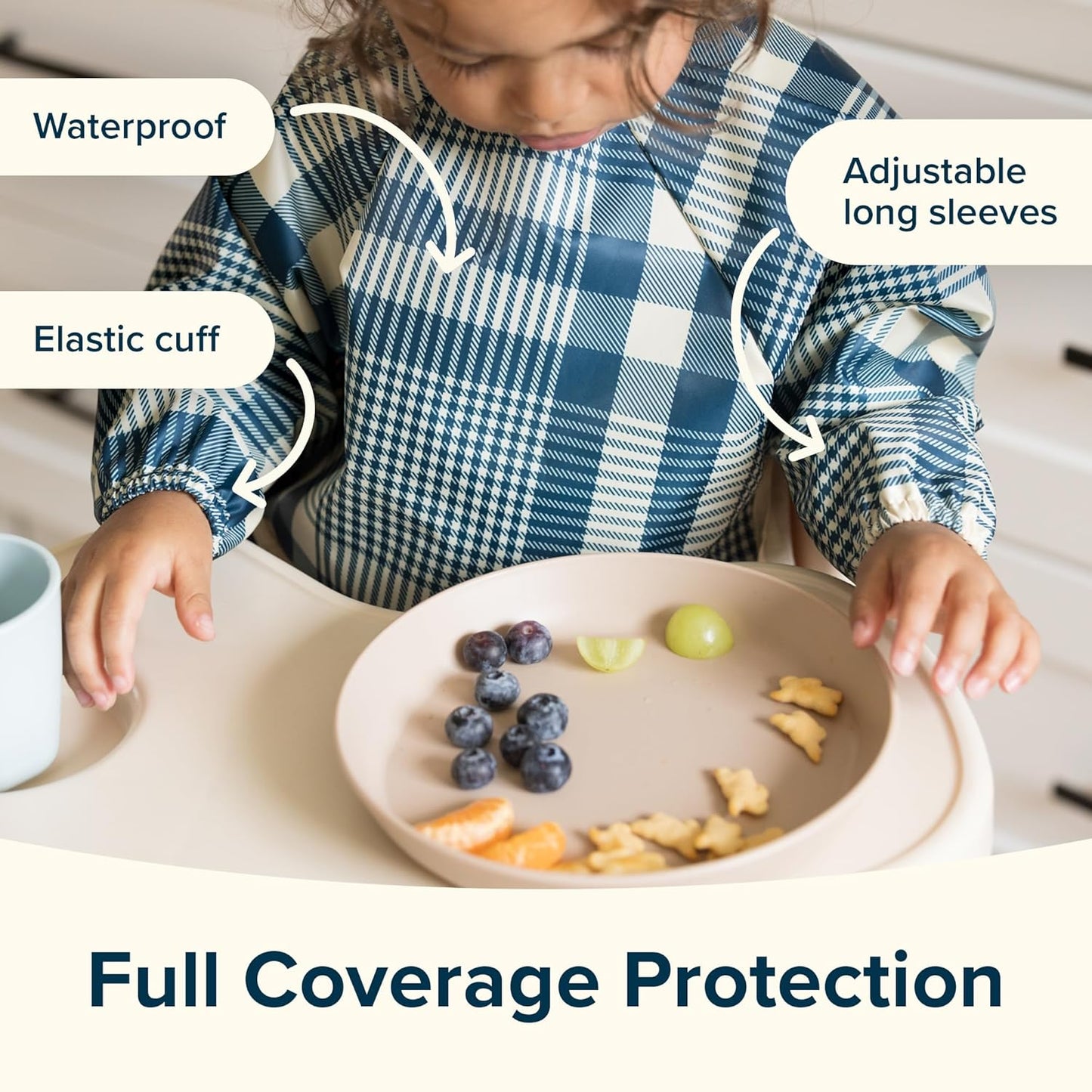 Tiny Twinkle Long Sleeve Bib for Babies & Toddlers | Waterproof Smock 