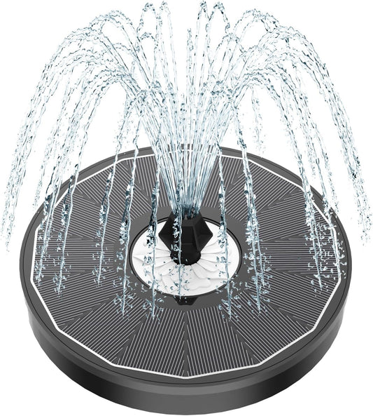 Yzert Solar Fountain Glass White Flower, 3.5W Bird Bath Fountains Sola