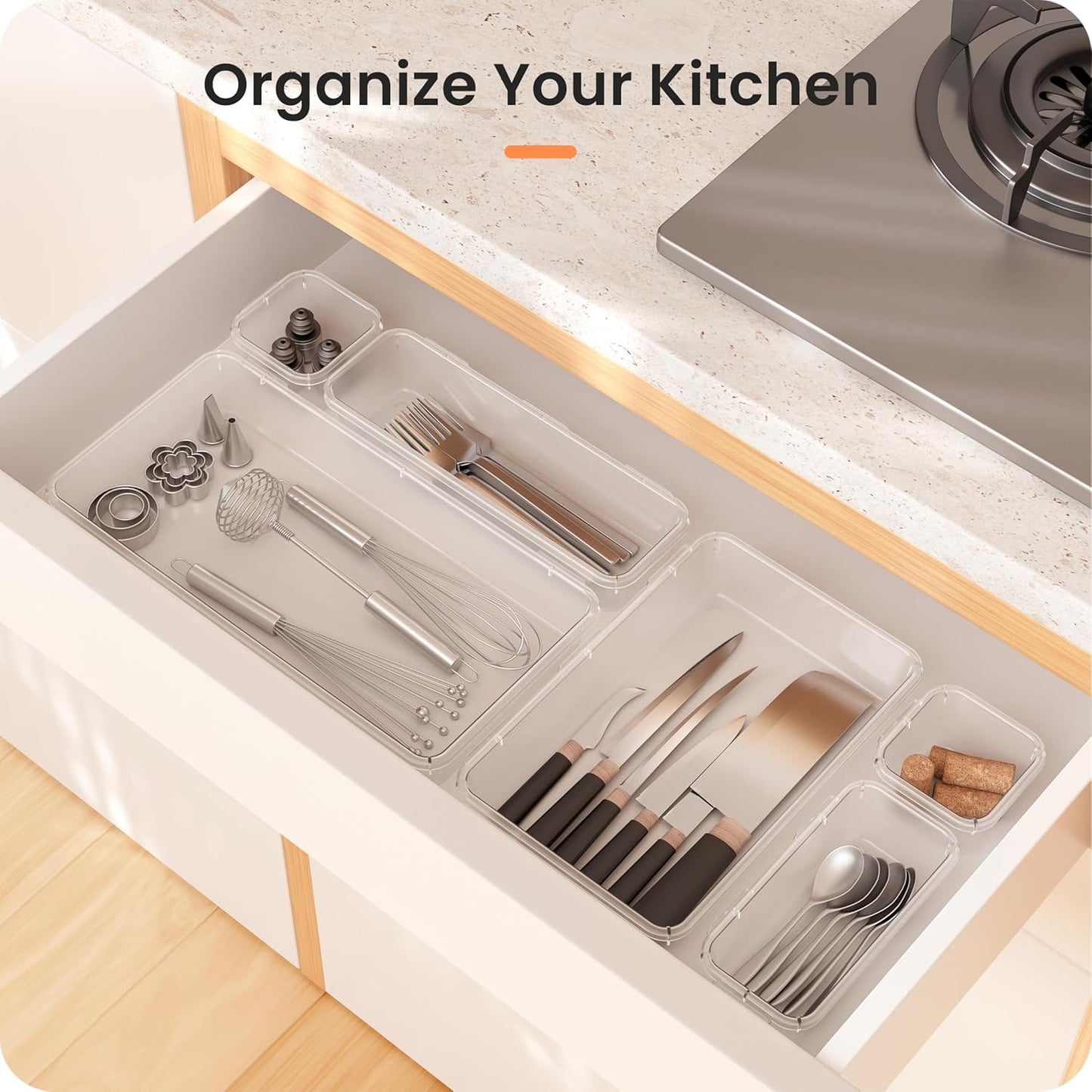 【Military Grade】A-LuGei Drawer Organizer, 【𝟱𝗦𝗶𝘇𝗲】 Makeup organize