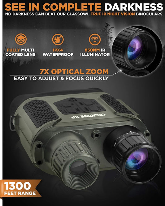 CREATIVE XP Pro Night Vision Binoculars - Digital Infrared, 4" Screen,
