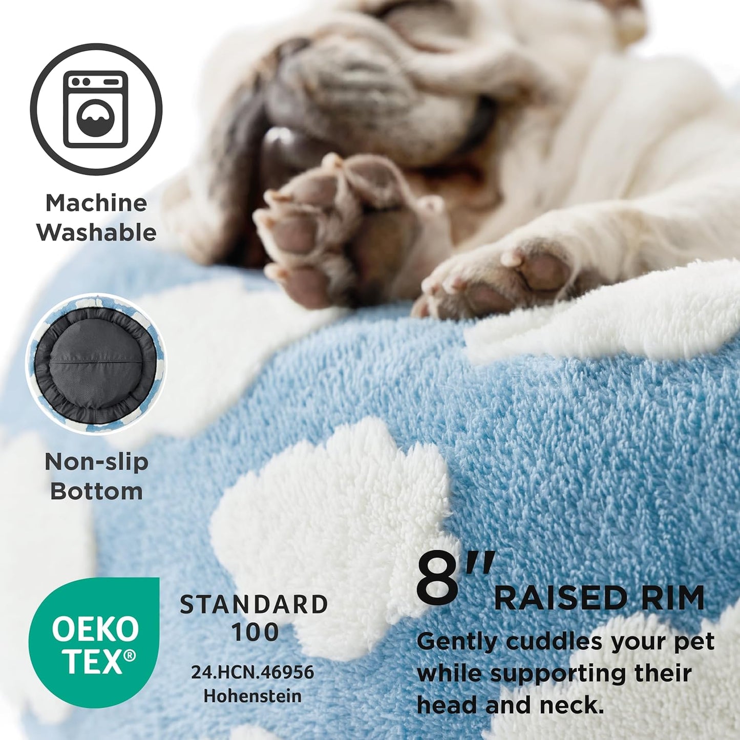 LE SURE Shown on TV Donut Dog Bed Medium Size Dog - Round Cat Beds Ind