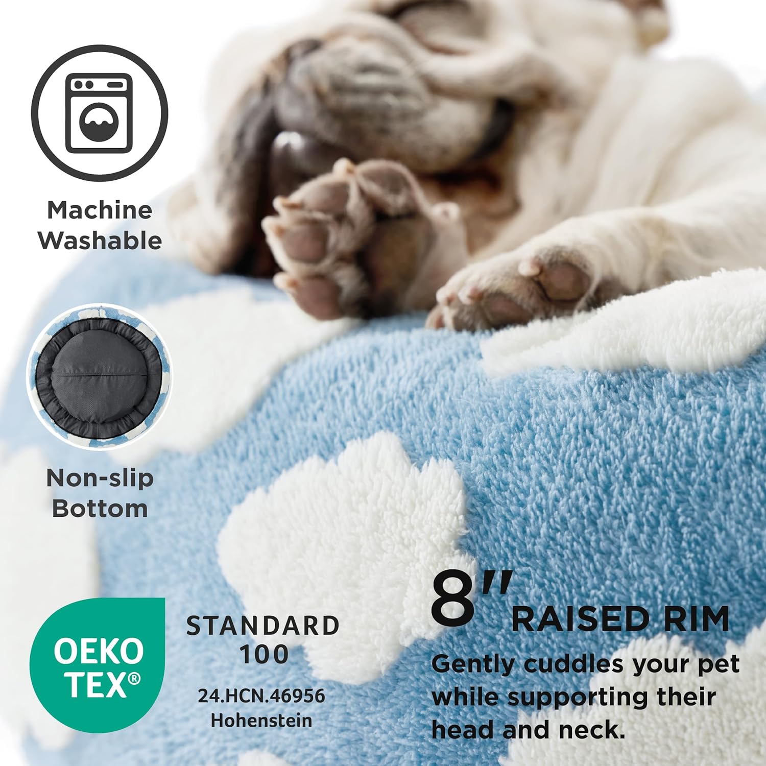 LE SURE Shown on TV Donut Dog Bed Medium Size Dog - Round Cat Beds Ind