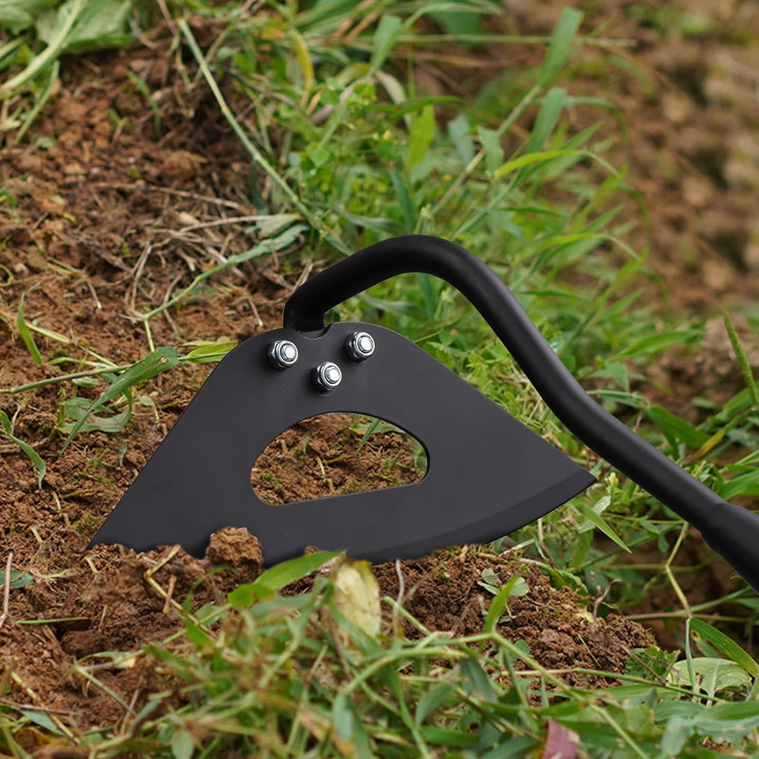 Hoe Garden Tool, Hollow Hoe with 55-85 Inch Long Handle, Adjustable Ma