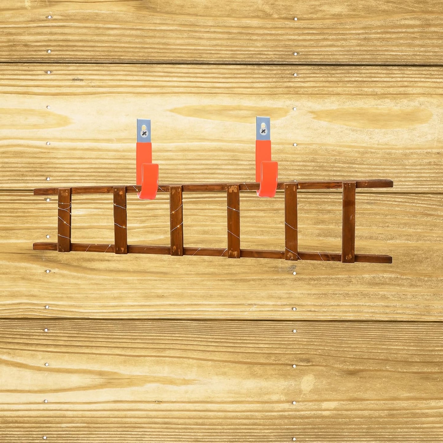 uxcell 2 Pcs 5.91x3.54 Inch Garage Hanging Hooks, Heavy Duty Utility J Hooks, Wall Mount Hooks, Tool Hangers for Garage, Garden, Tools Storage, Orange