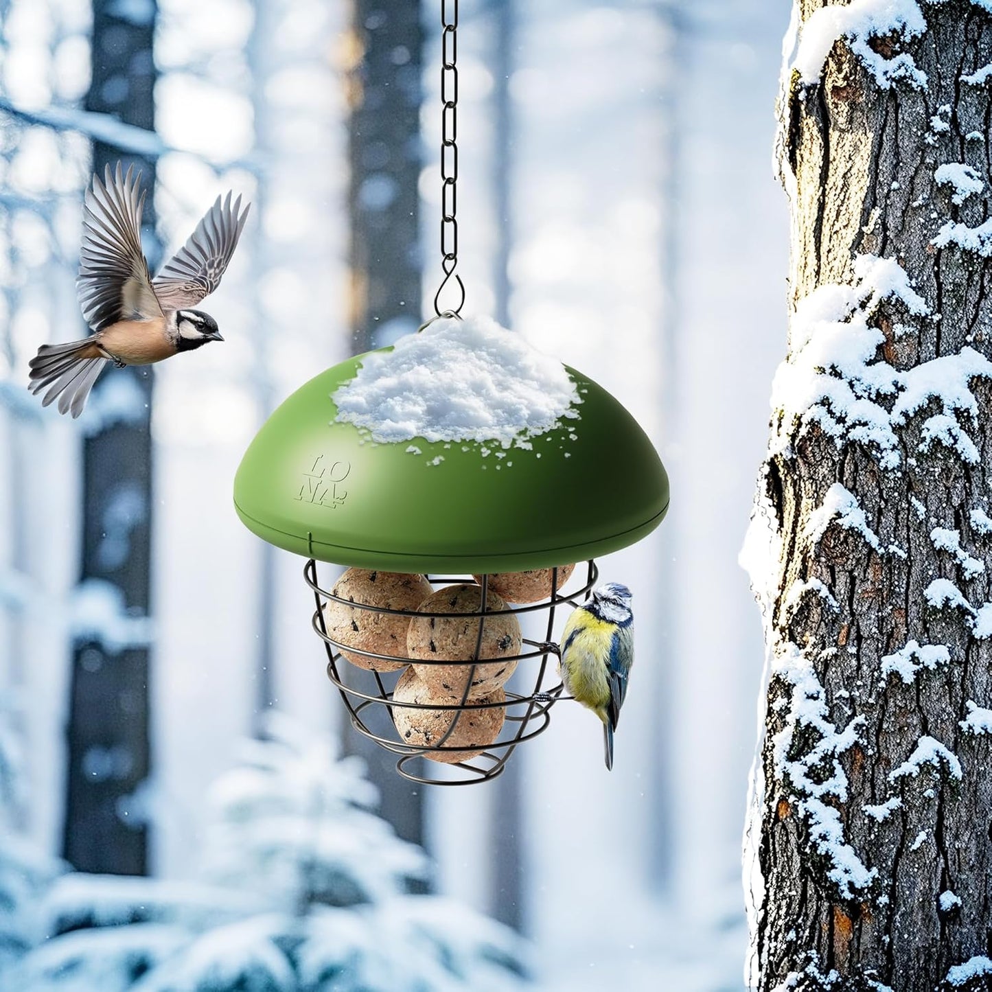 LONA Suet Ball Bird Feeder Outdoor Hanging Fat Ball Feeders with Versa