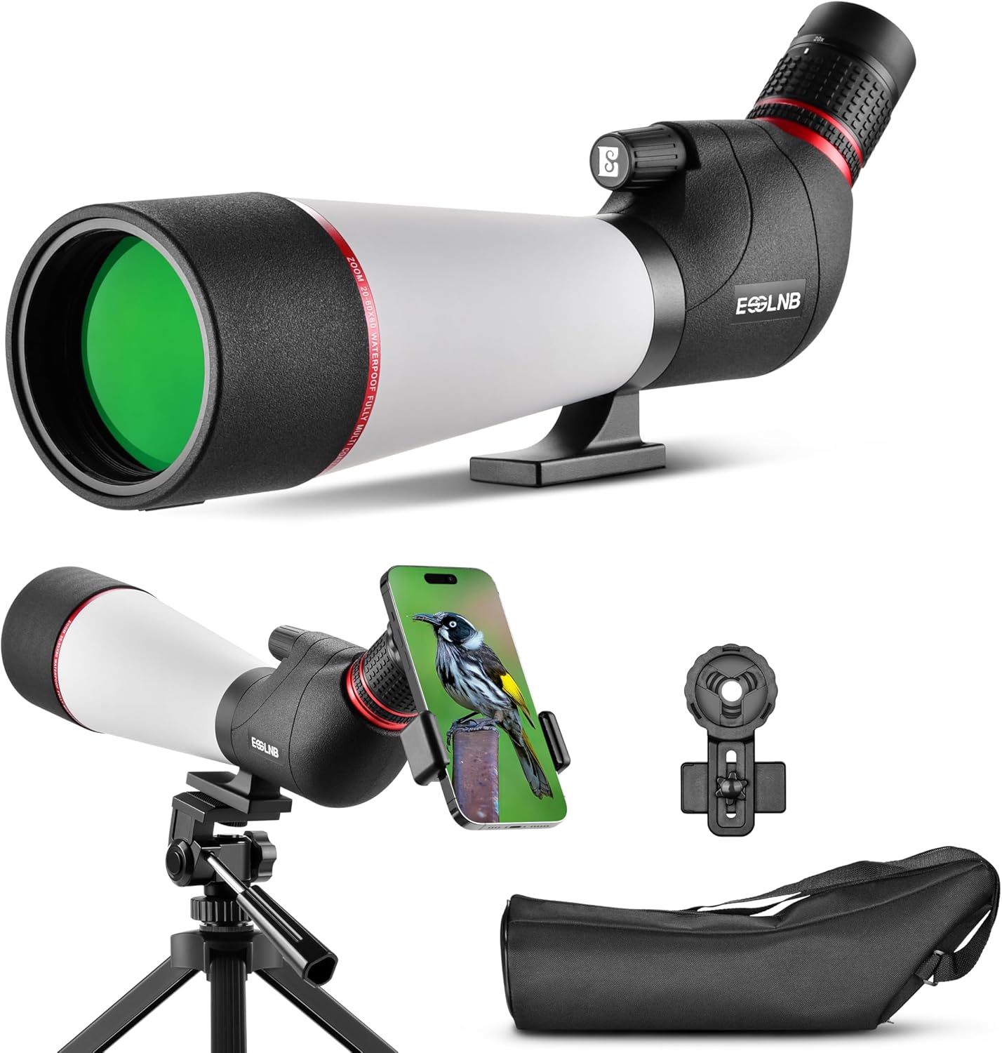 ESSLNB Spotting Scope with Tripod and Phone Adapter BAK4