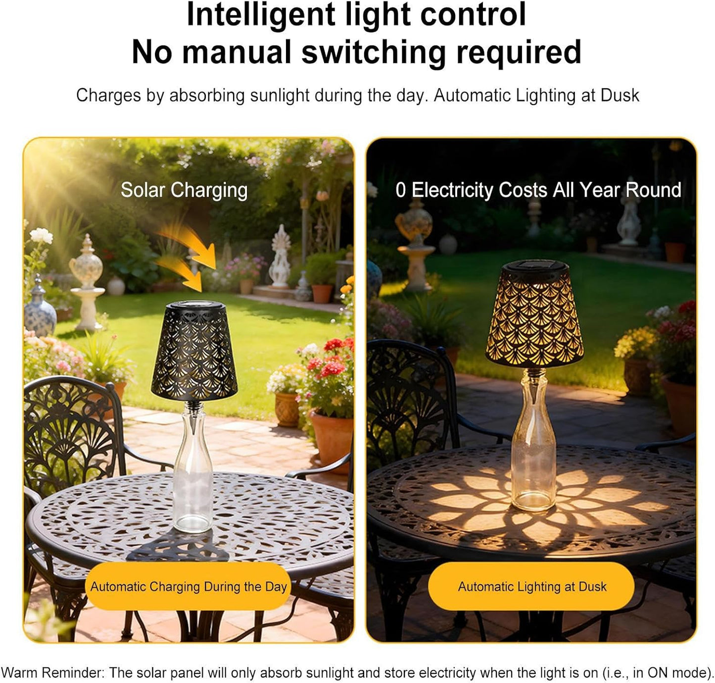 Lamp with Wine Bottle Shade – Hollow Shade Lighting Powered by Solar Energy, Lamp for Bottles – for Room Party Christmas Table Wedding Kitchen Bar at Home