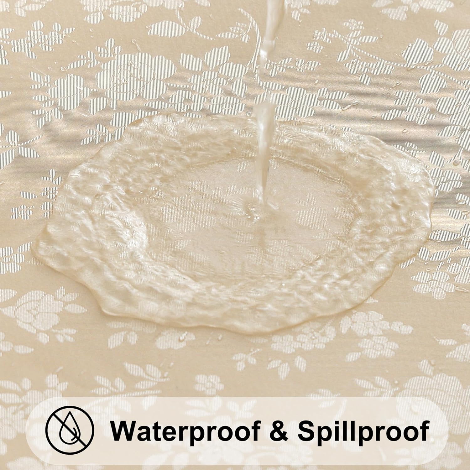 Smiry Rectangle Table Cloth, Waterproof Heavy Duty Vinyl Tablecloths, 