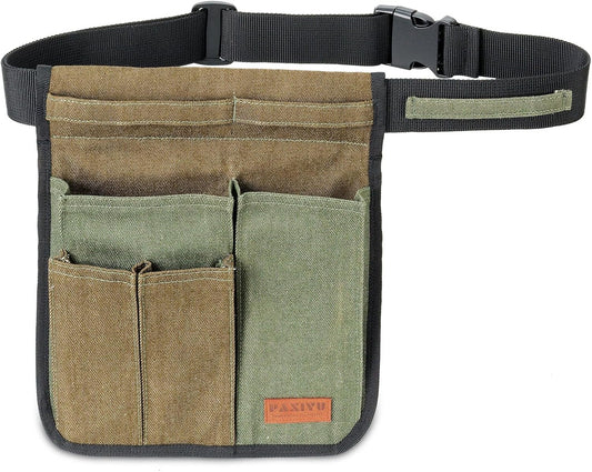 Garden Tool Belt for Men & Women, Denim Slim 4-Pocket Adjustable Garde