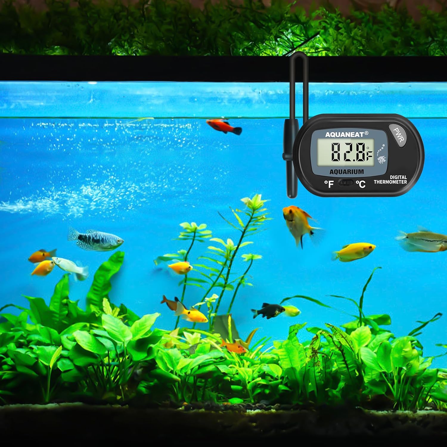 AQUANEAT 2 Pack Aquarium Thermometer, Fish Tank Thermometer, Digital T