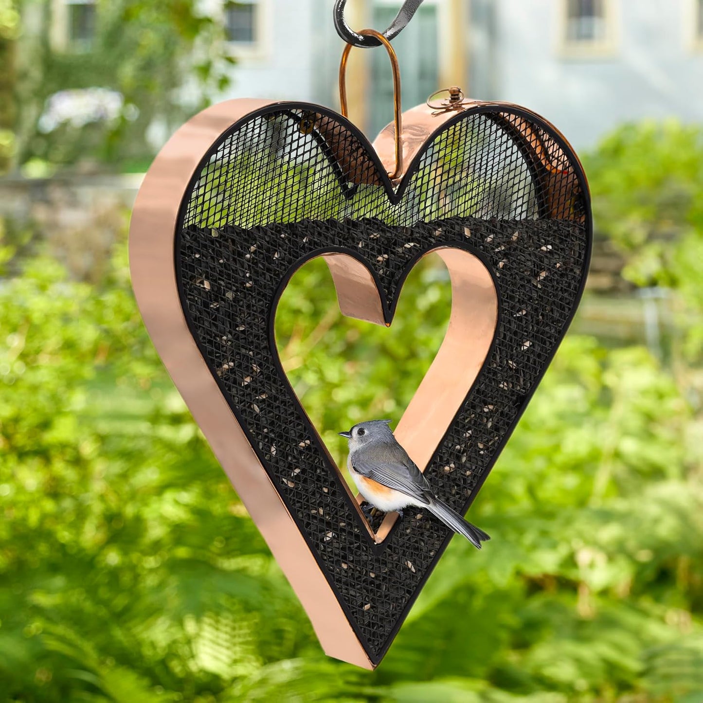 Good Directions Copper Heart Mesh Bird Feeder