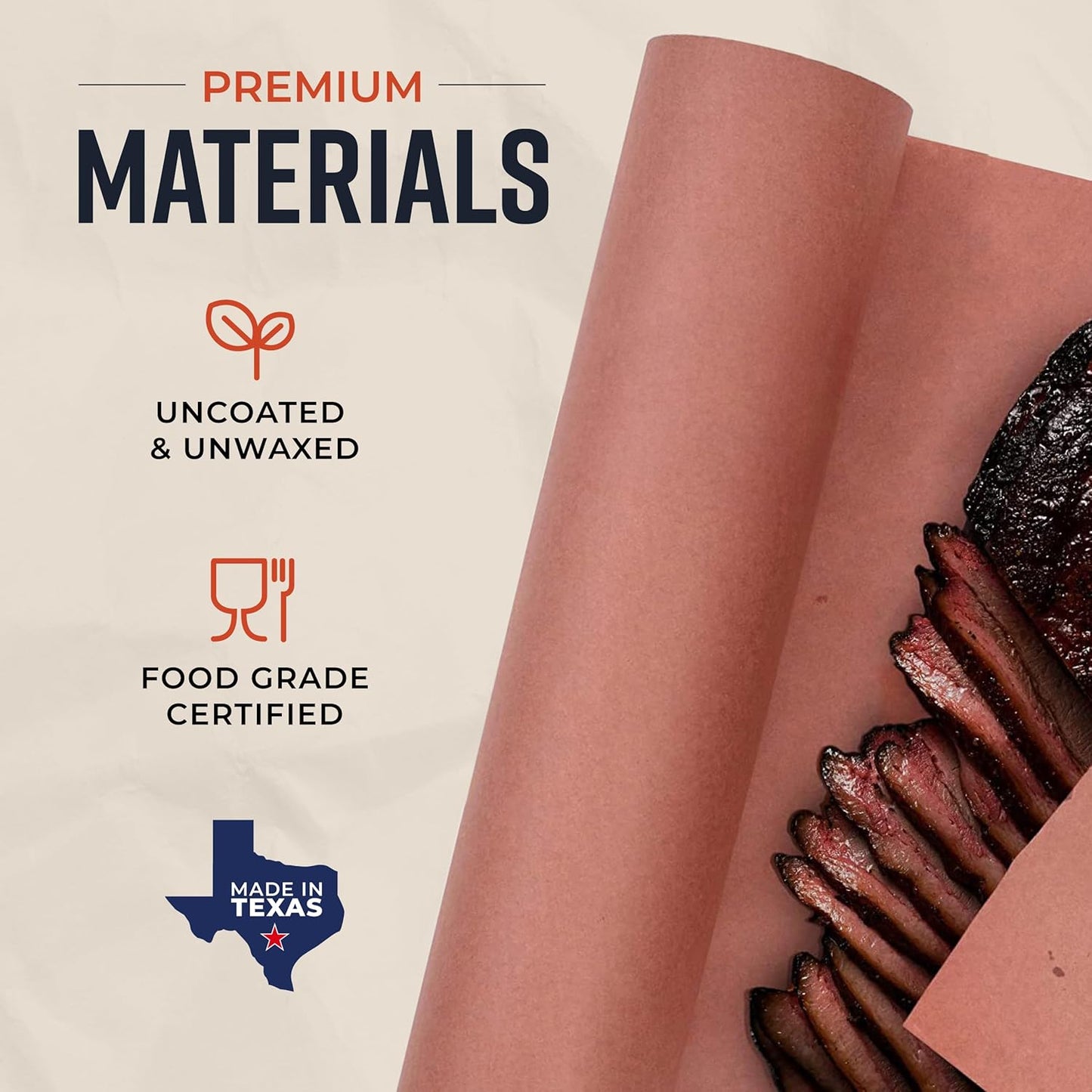 Bryco Goods Pink Butcher Paper Roll with Dispenser Box, 18" x 175' (2100”) Food-Grade Peach Butcher Paper for Smoker, BBQ, Grilling, Smoking Meat - USA Made - Unbleached, Uncoated and Unwaxed