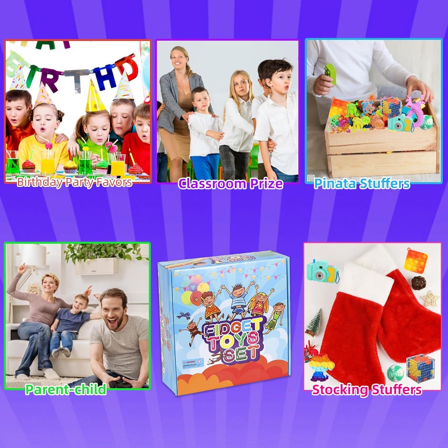 1000 Pcs Party Favors for Kids, Fidget Toys Bulk, Birthday Gift Toys, 