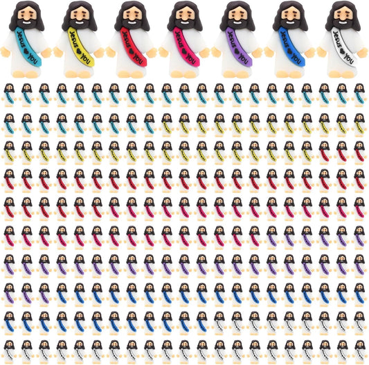 210 Pack Little Jesus Figurines in Bulk, Pocket Jesus Loves You, Jesus