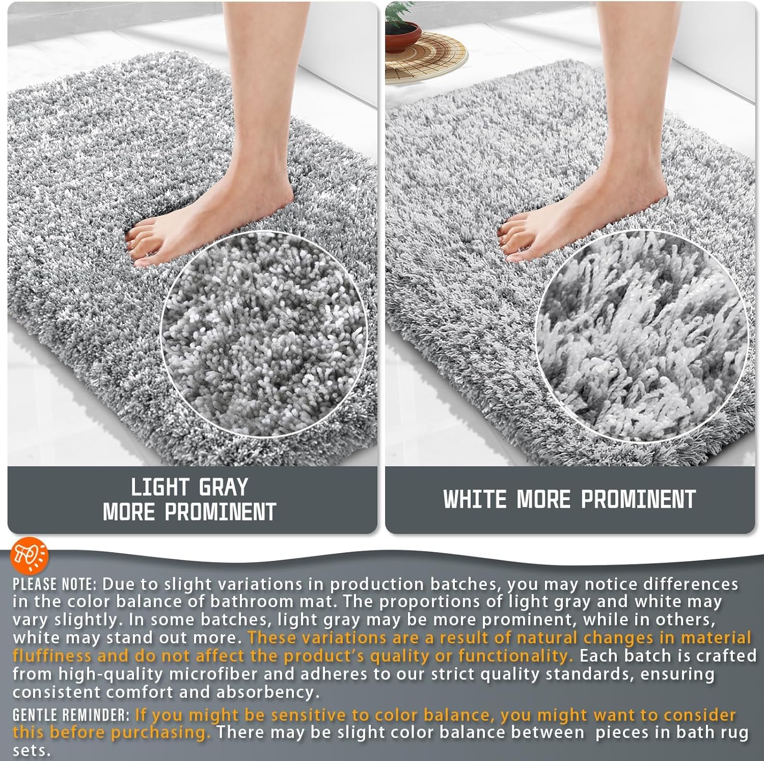 Yimobra Bathroom Rugs Non Slip Washable, Ultra Soft and Water Absorben