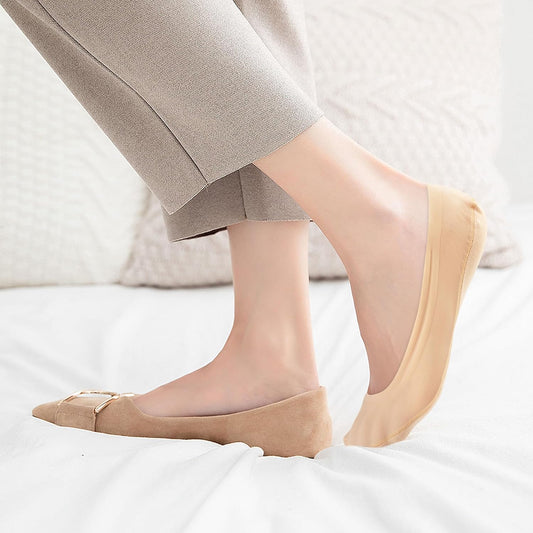 3-9 Pairs No Show Socks Women Nylon Ultra Low Cut Non-Slip Thin Liner 