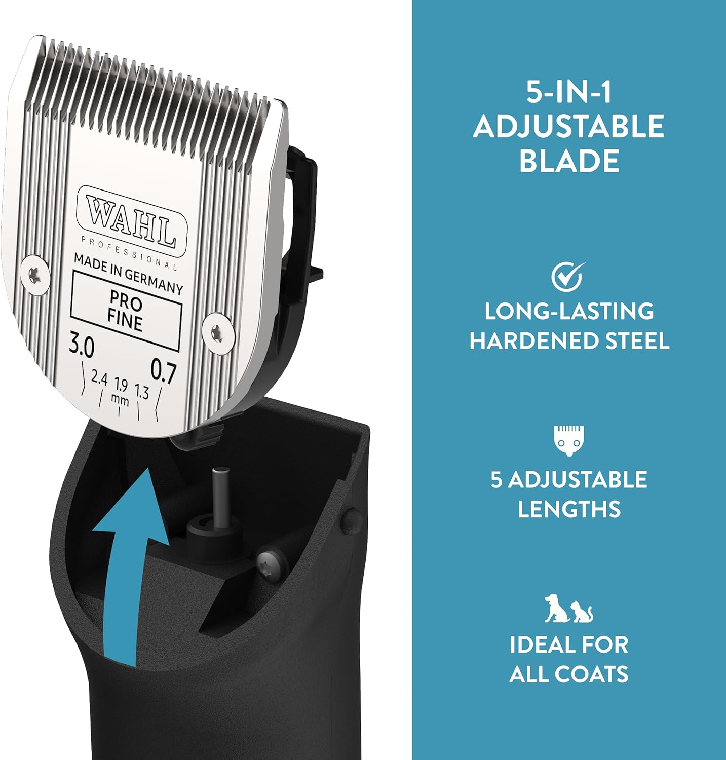 WAHL Professional Animal 5-in-1 Adjustable Blade Arco, Bravura, Chroma