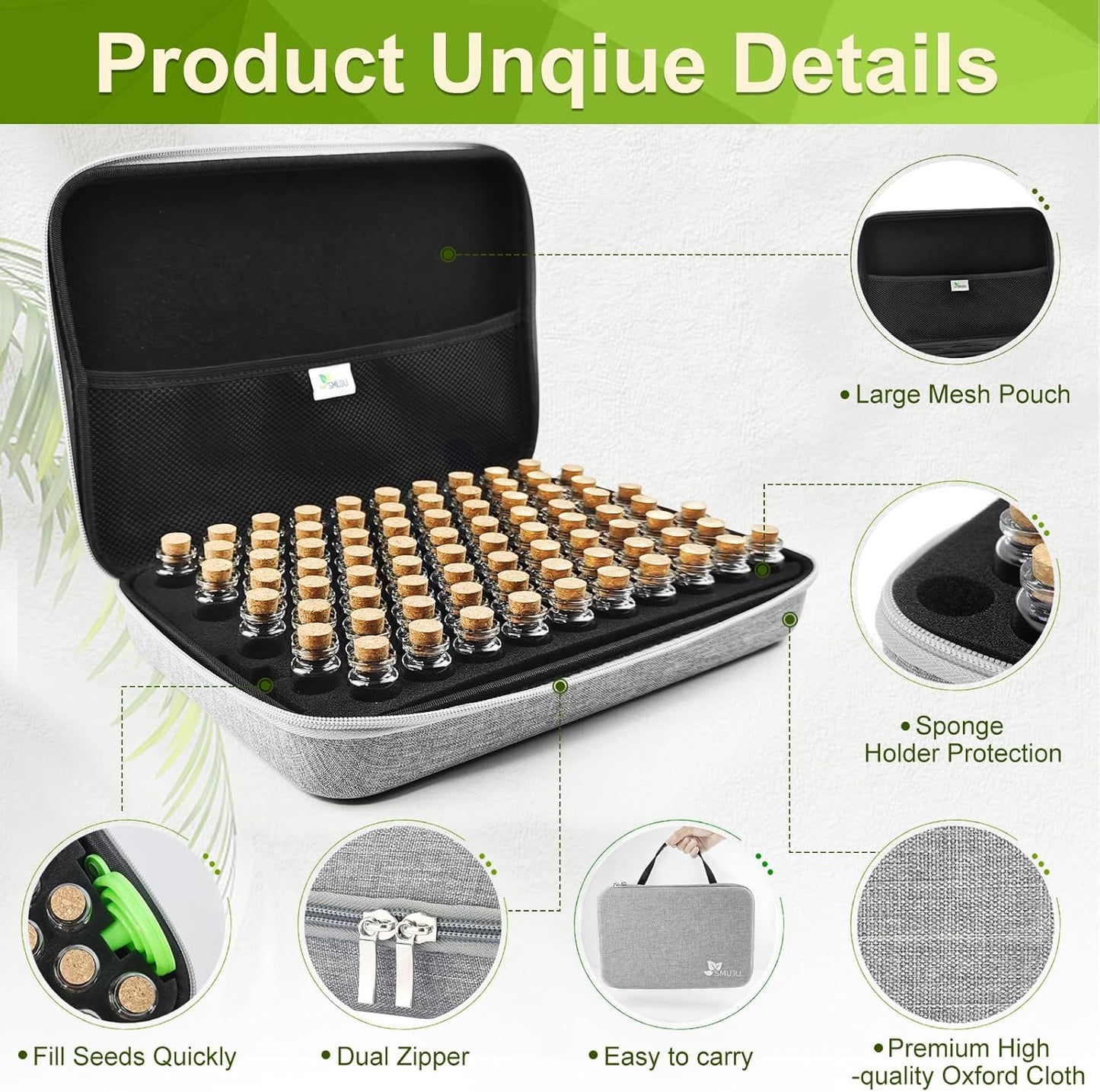 【80 Slots】 Seed Storage Organizer, Sturdy Seed Organizer Storage Box w