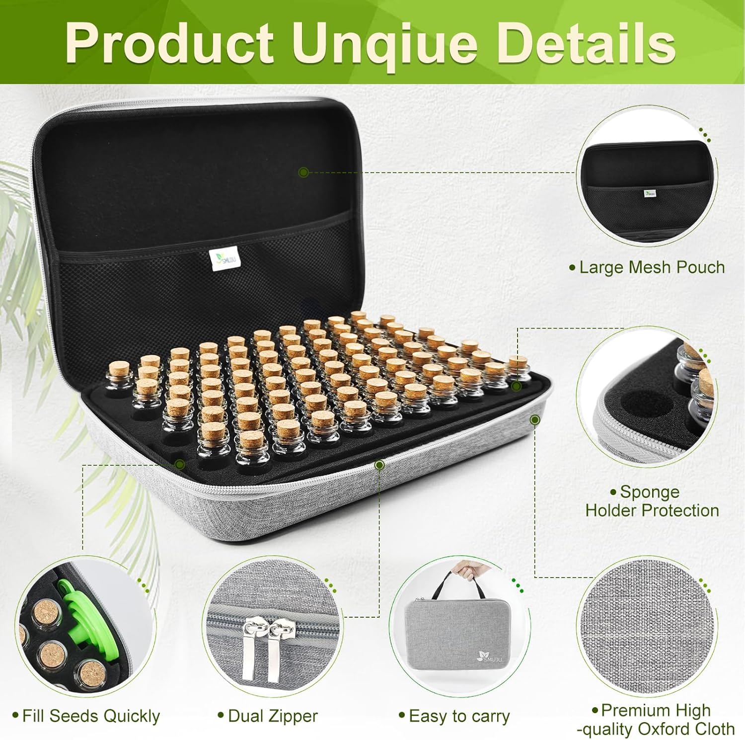 【80 Slots】 Seed Storage Organizer, Sturdy Seed Organizer Storage Box w
