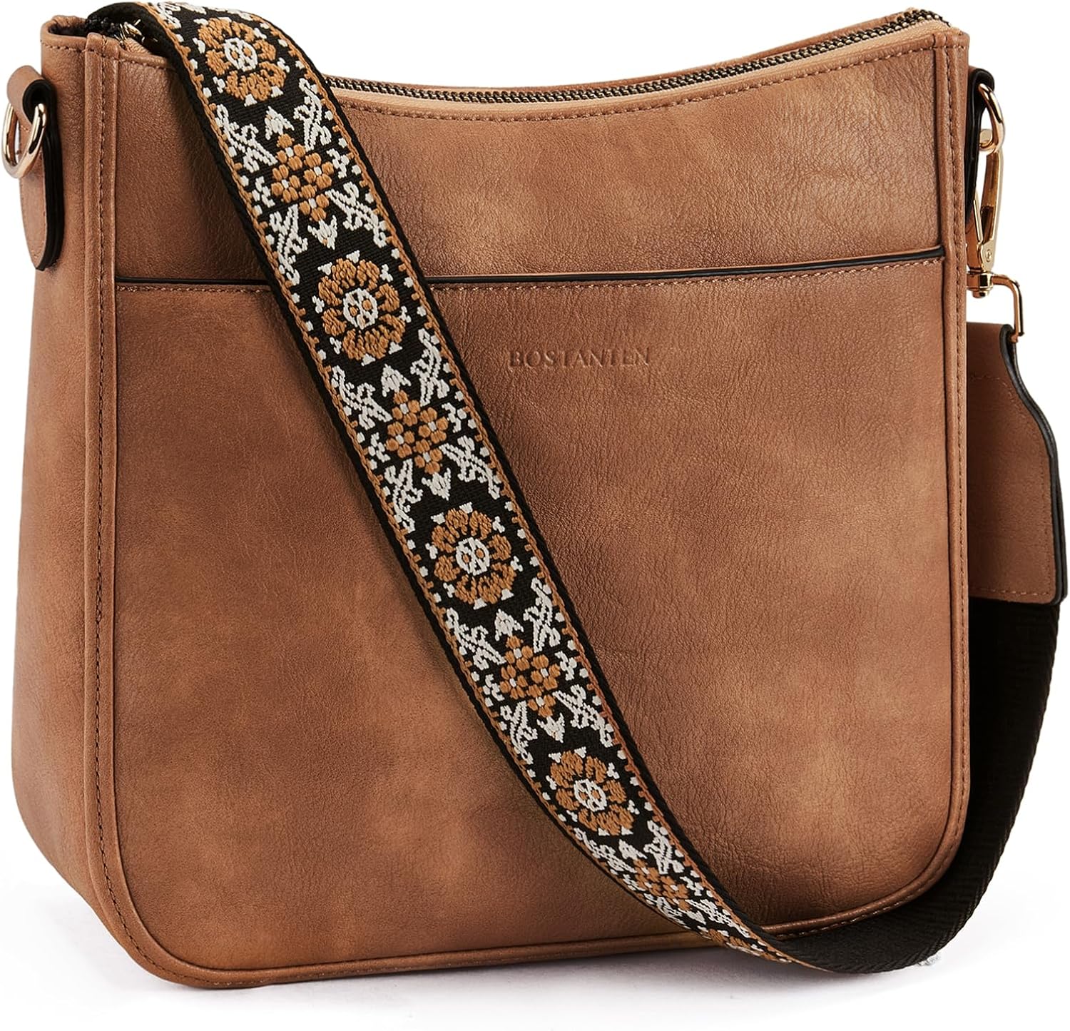 BOSTANTEN Crossbody Bags for Women Trendy Vegan Leather Hobo Purses Sh