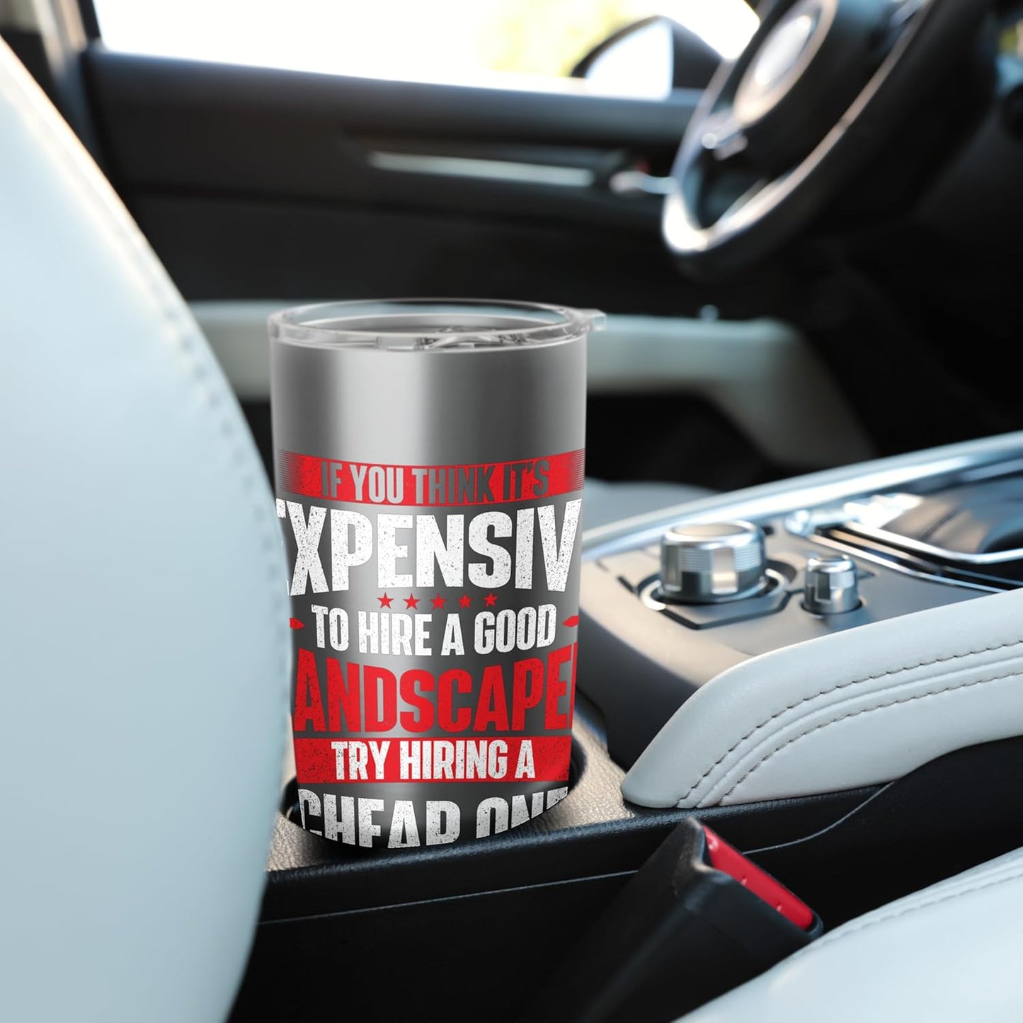 Hire A Good Landscaper - Lawnmowing Landscaping Lawn Care Stainless Steel Insulated Tumbler