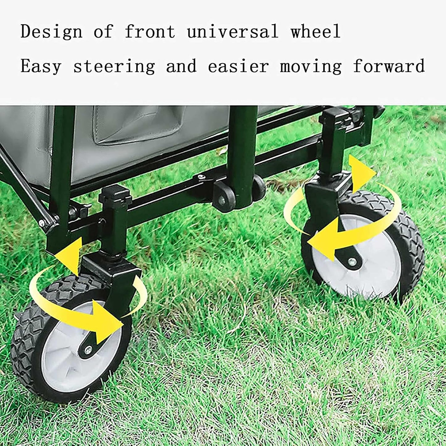 Heavy-Duty Outdoor Camping Folding Shopping Cart Portable Folding Utility Trailer 100l Large Capacity Wide Wheel Wagons Suitable for Shopping Picnics Beaches