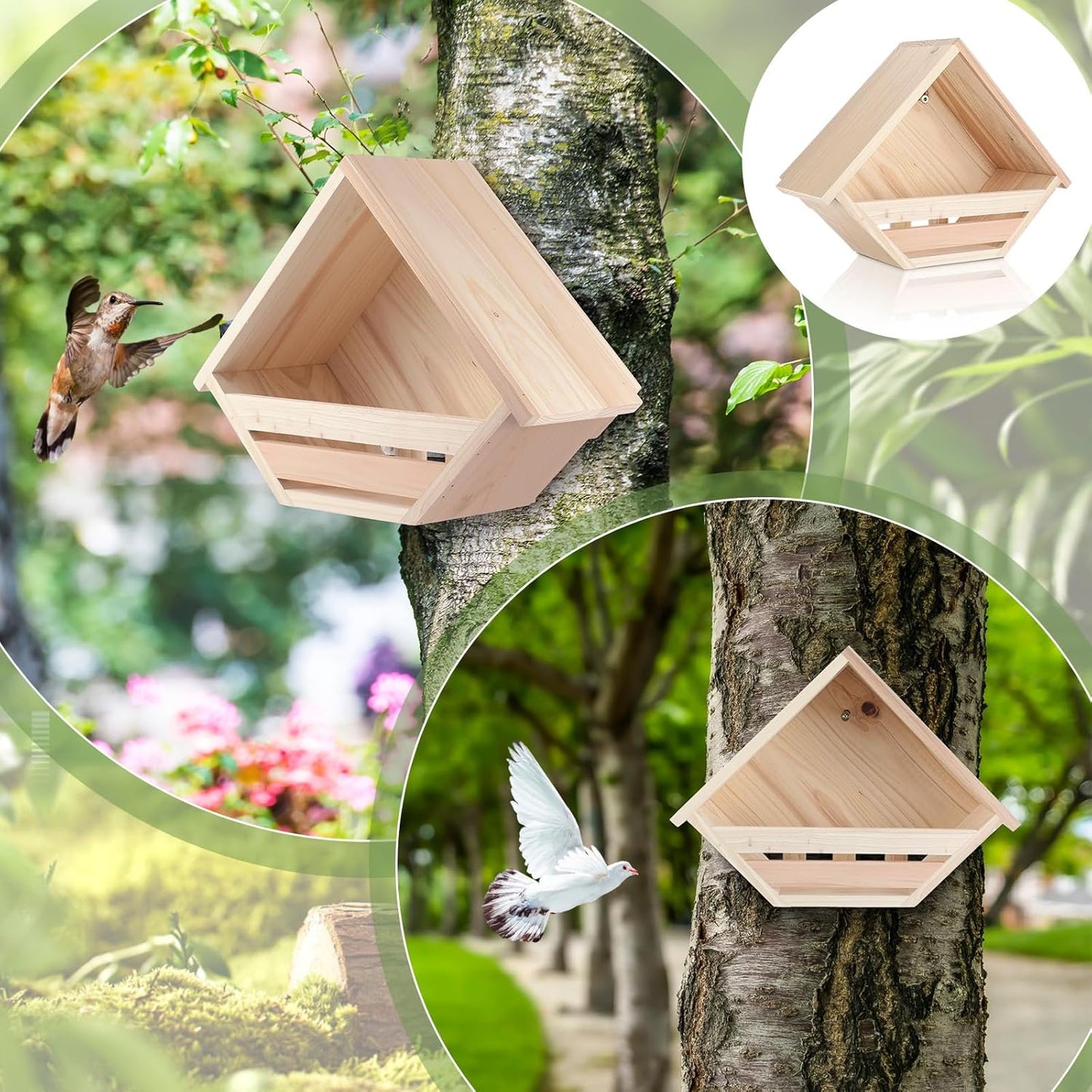 Cedar Dove Nesting Box Dove House Nest for Bird Pigeon Outside Doves Nesting and Roosting Platform Garden Decoration