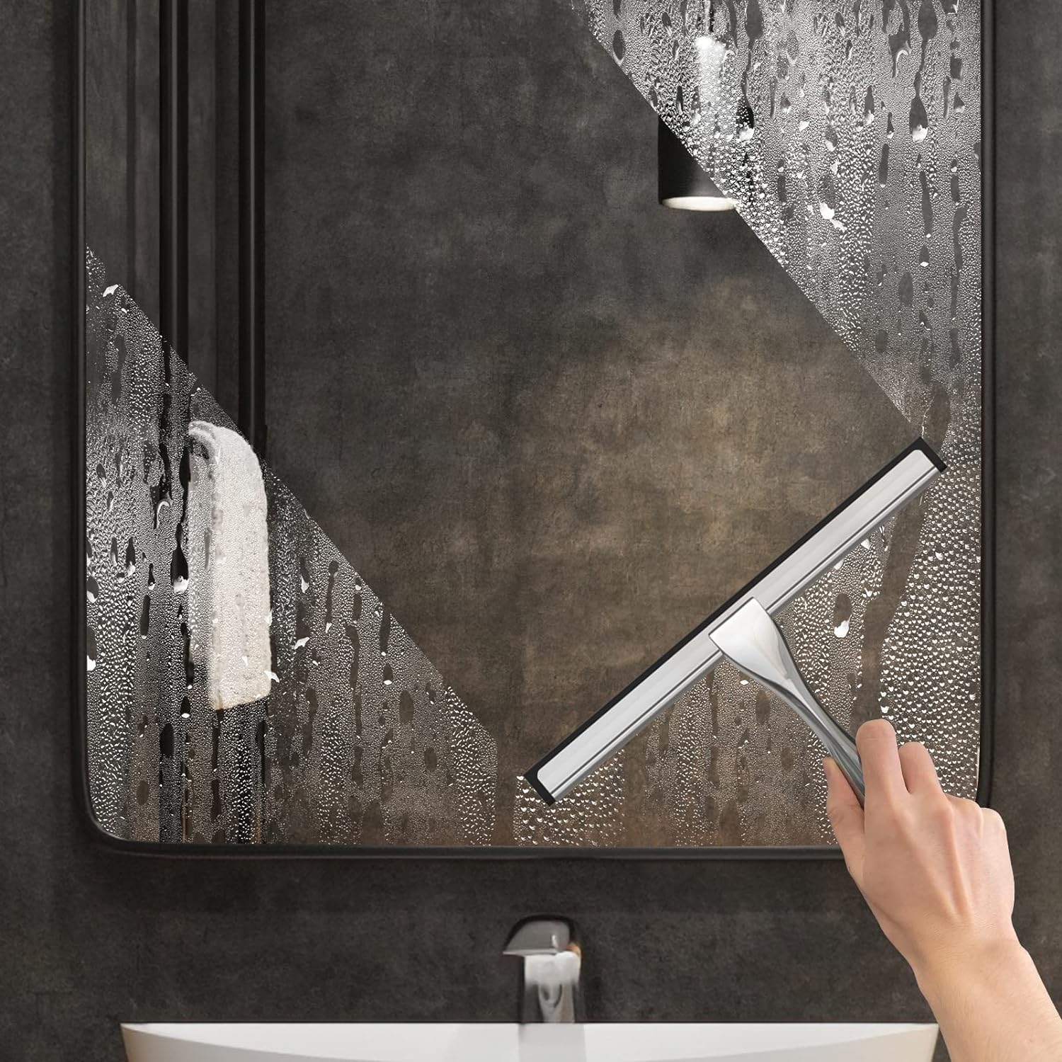 All-Purpose Stainless Steel Shower Squeegee for Shower Glass Door with