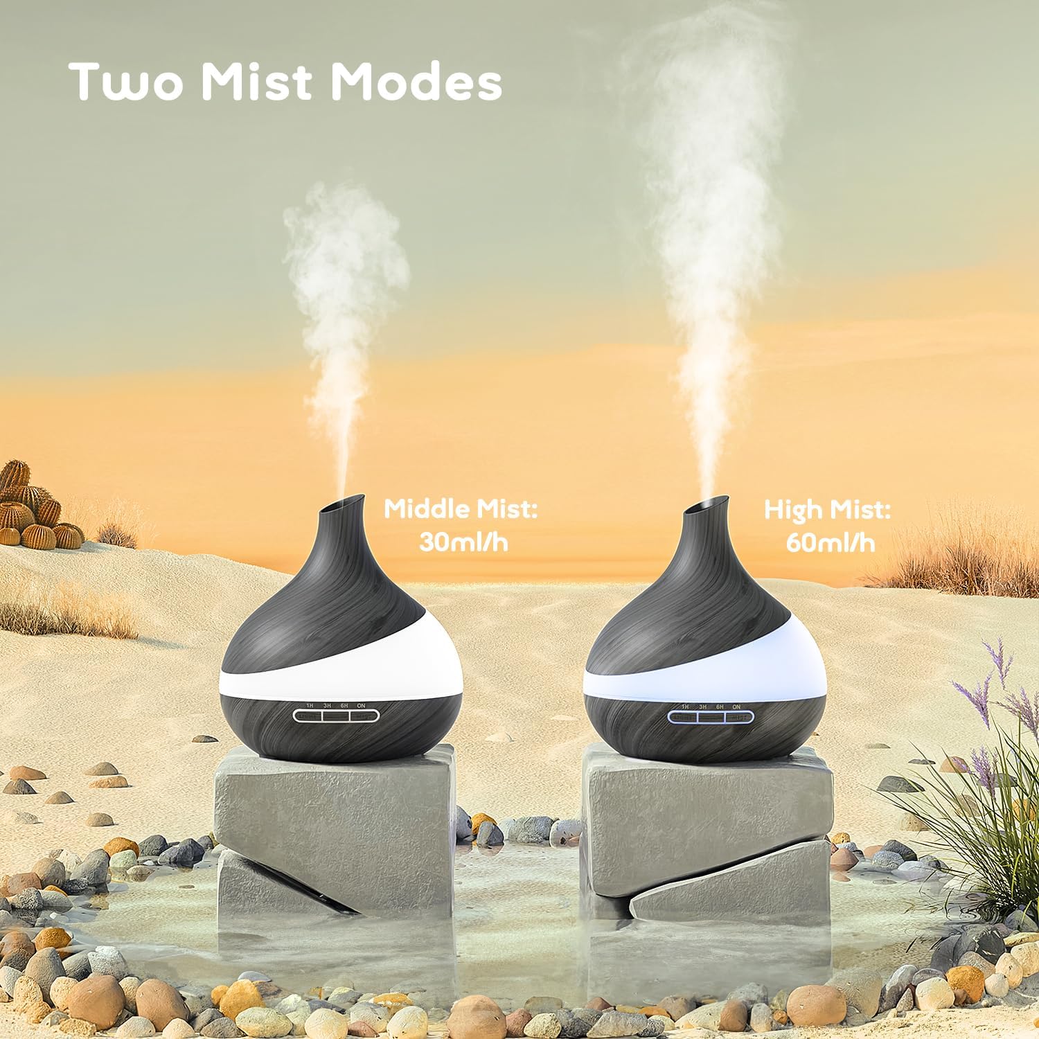 500ML Essential Oil Diffuser: Aroma Diffuser with Remote Control for H