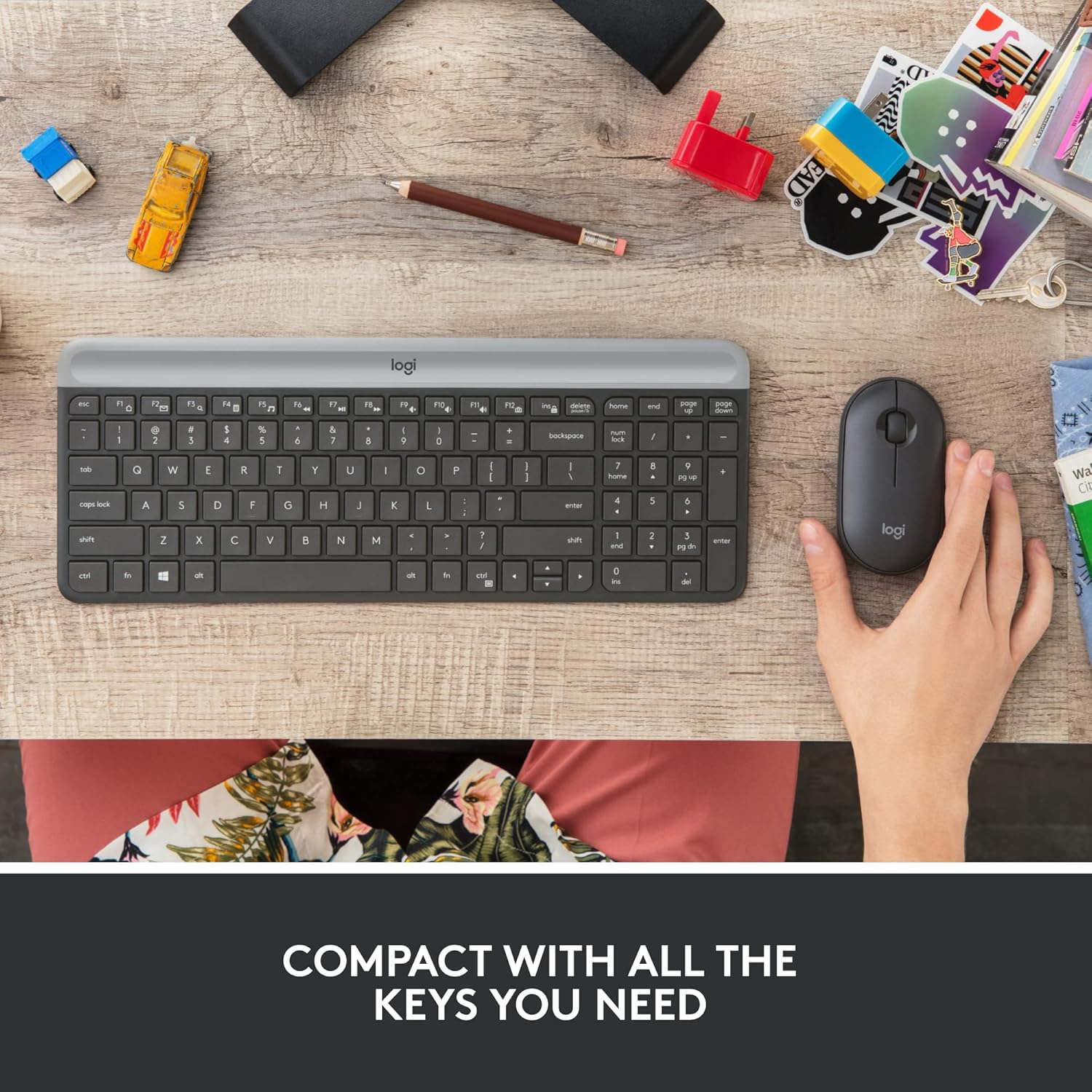Logitech MK470 Slim Wireless Keyboard and Mouse Combo - Modern Compact