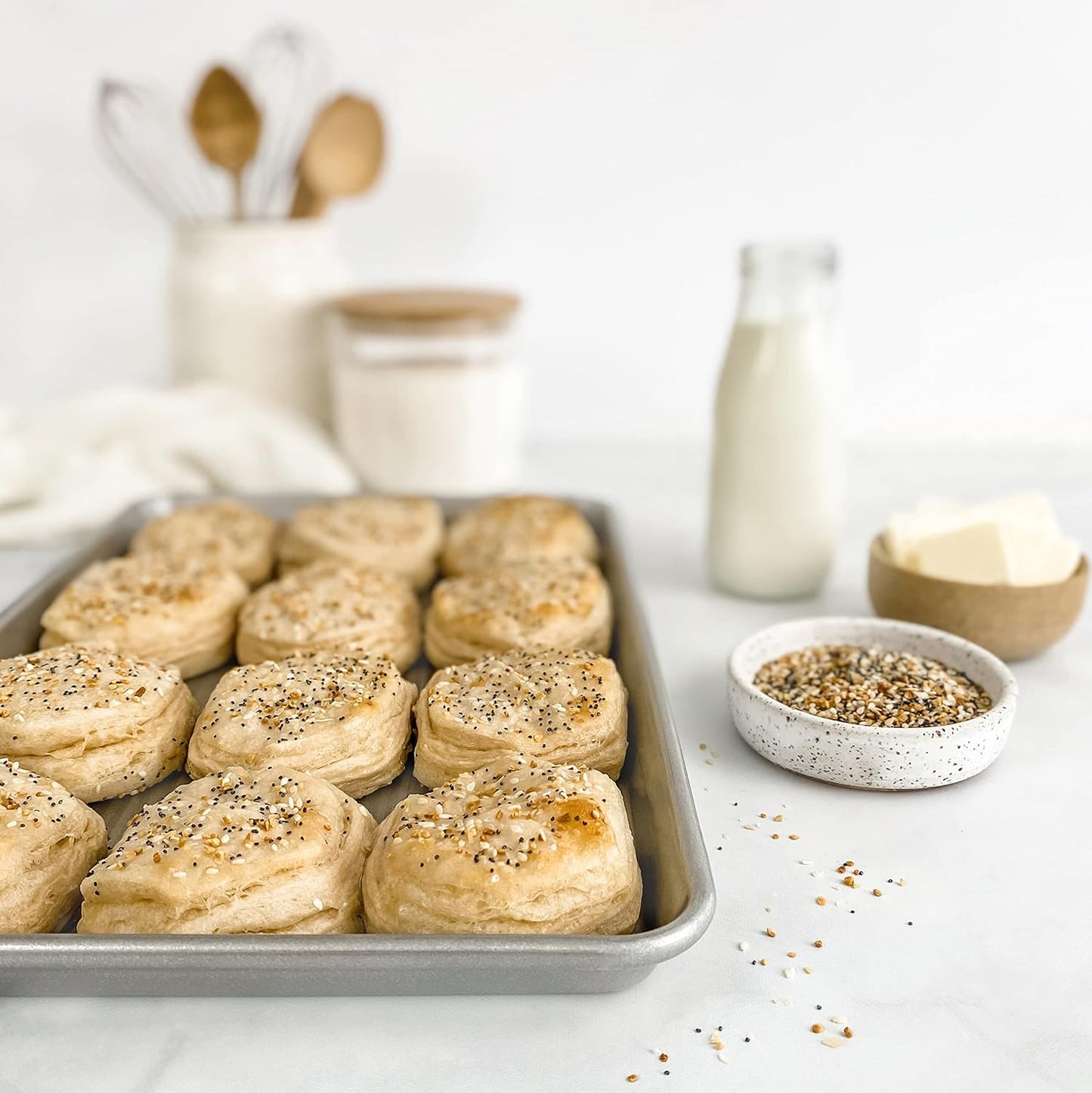USA Pan Bakeware Half Sheet Pan, Set of 2 Baking Sheets, Aluminized St