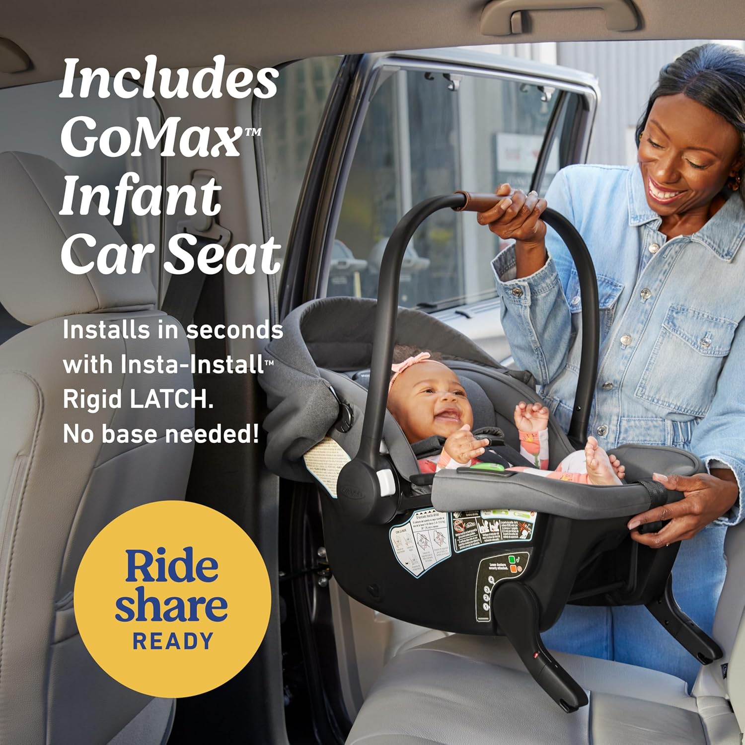 Graco Gomax Next Gen Travel System, Car Seat Stroller Combo, Rear Faci