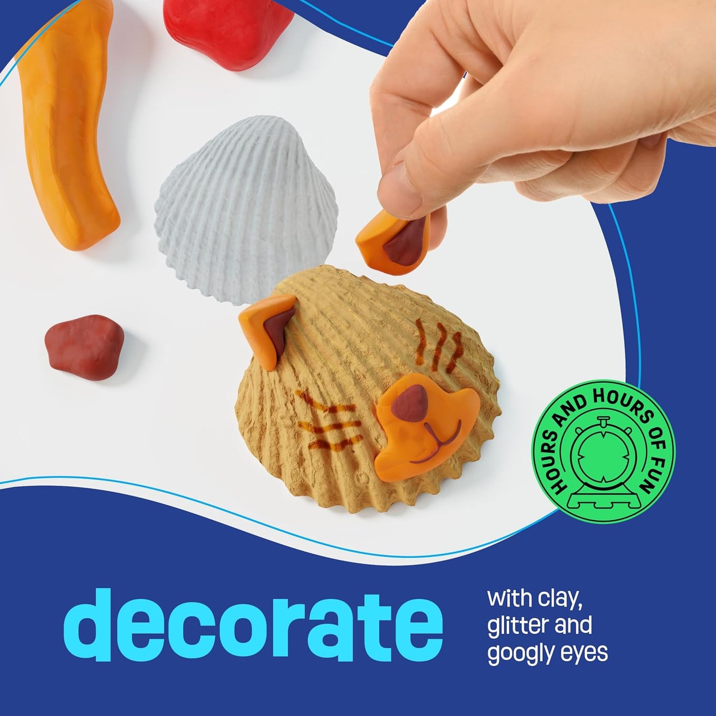 Dan&Darci Kids Sea Shell Painting Kit - Arts & Crafts Easter Gifts for