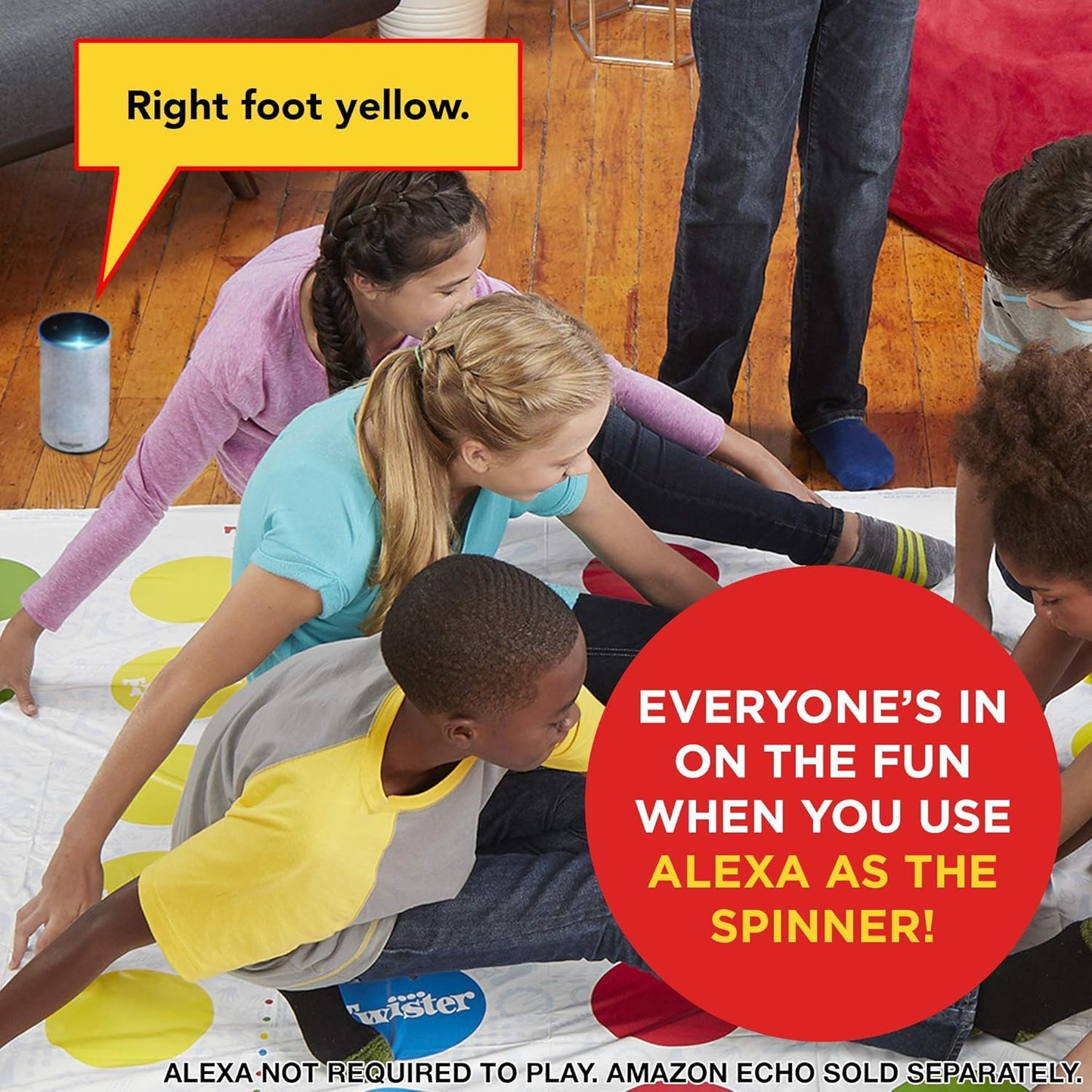 Hasbro Gaming Twister Ultimate: Bigger Mat, More Colored Spots, Family
