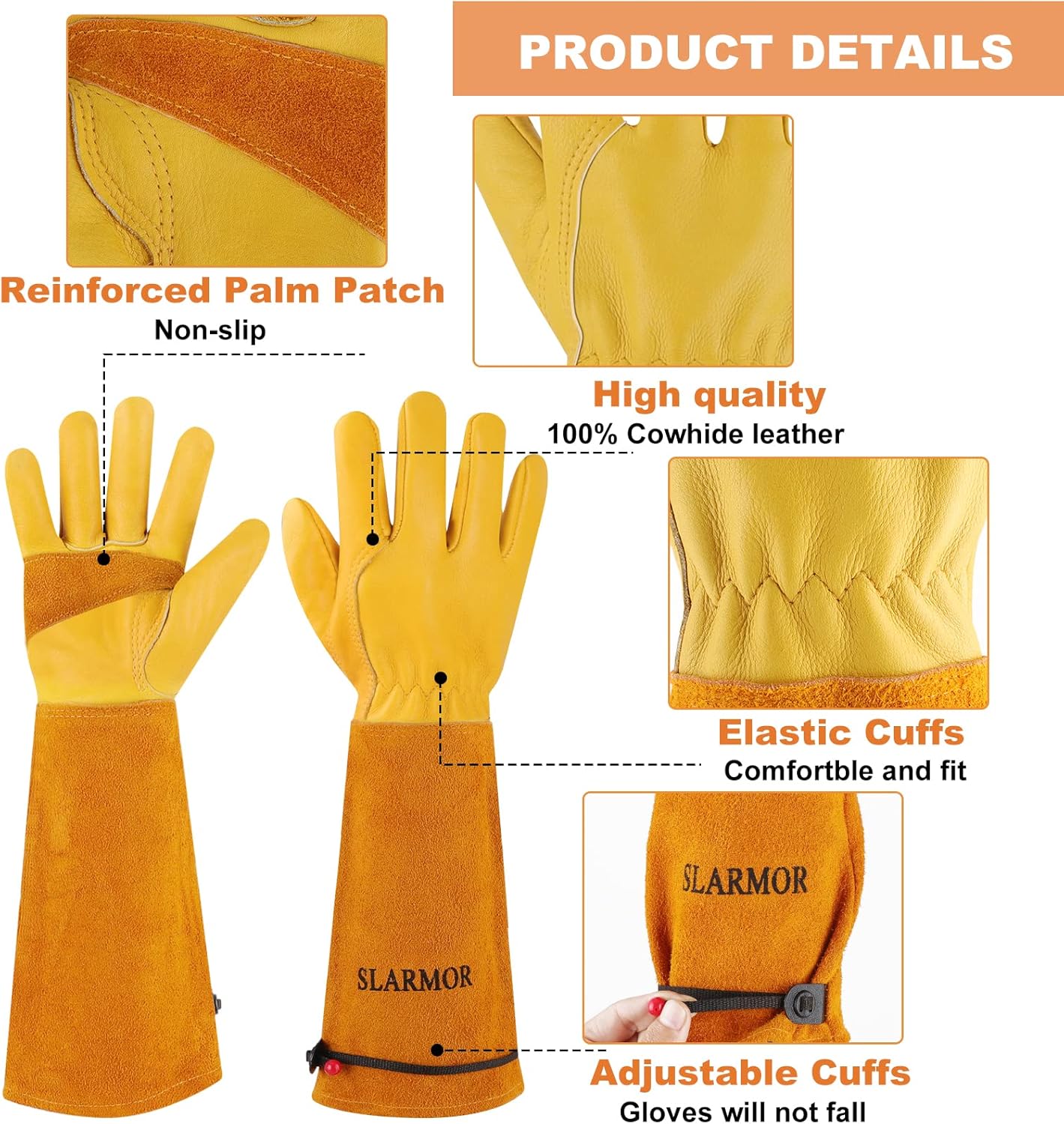 Long Gardening-Gloves Women/Men-Thorn proof Rose Pruning Heavy Duty Ga