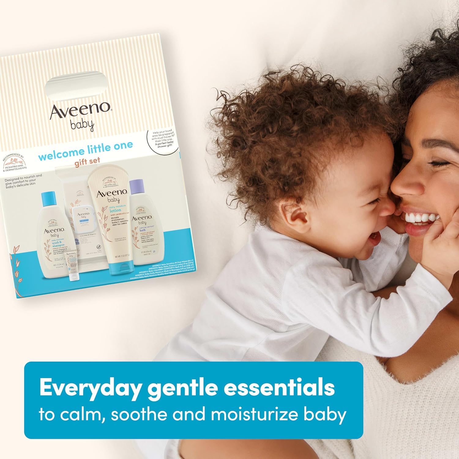 Aveeno Baby Welcome Little One Gift Set, Skincare Set with Nourishing 