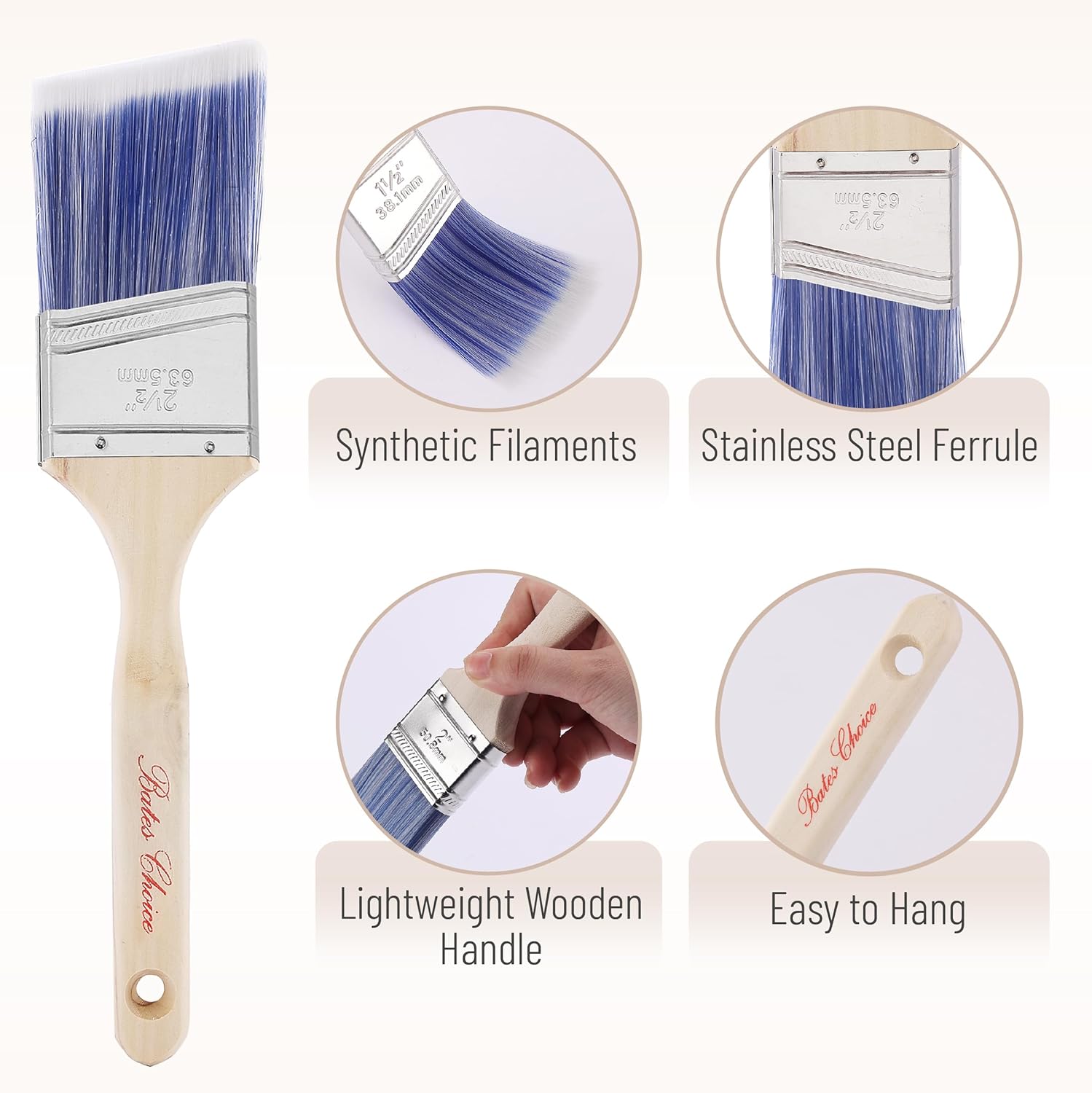 Bates - Paint Tray Set, Paint Rollers, Paint Brushes for Wall, Tray, R