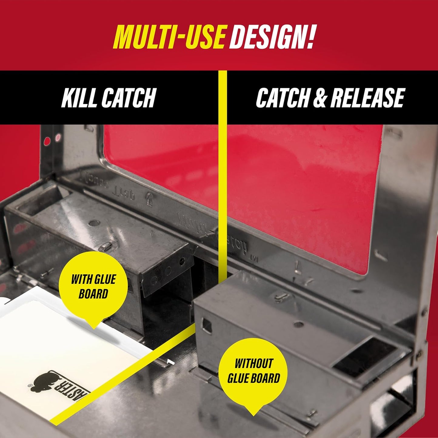 Catchmaster Multi-Catch Mouse Trap 3-Pack, Humane Mouse Traps Indoor f
