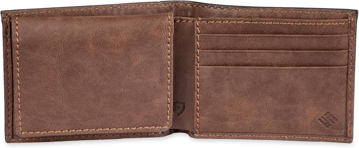 Columbia Mens RFID Slim Bifold Wallet With ID Window