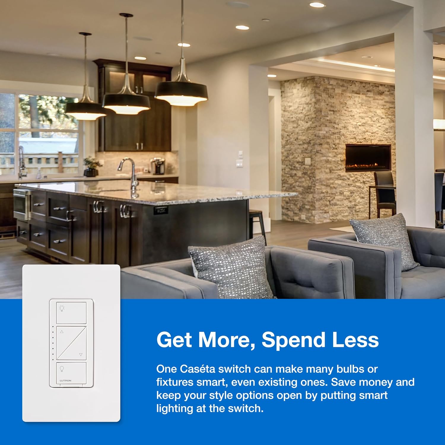 Lutron Caseta Original Smart Dimmer Switch (Lutron Smart Hub Required)