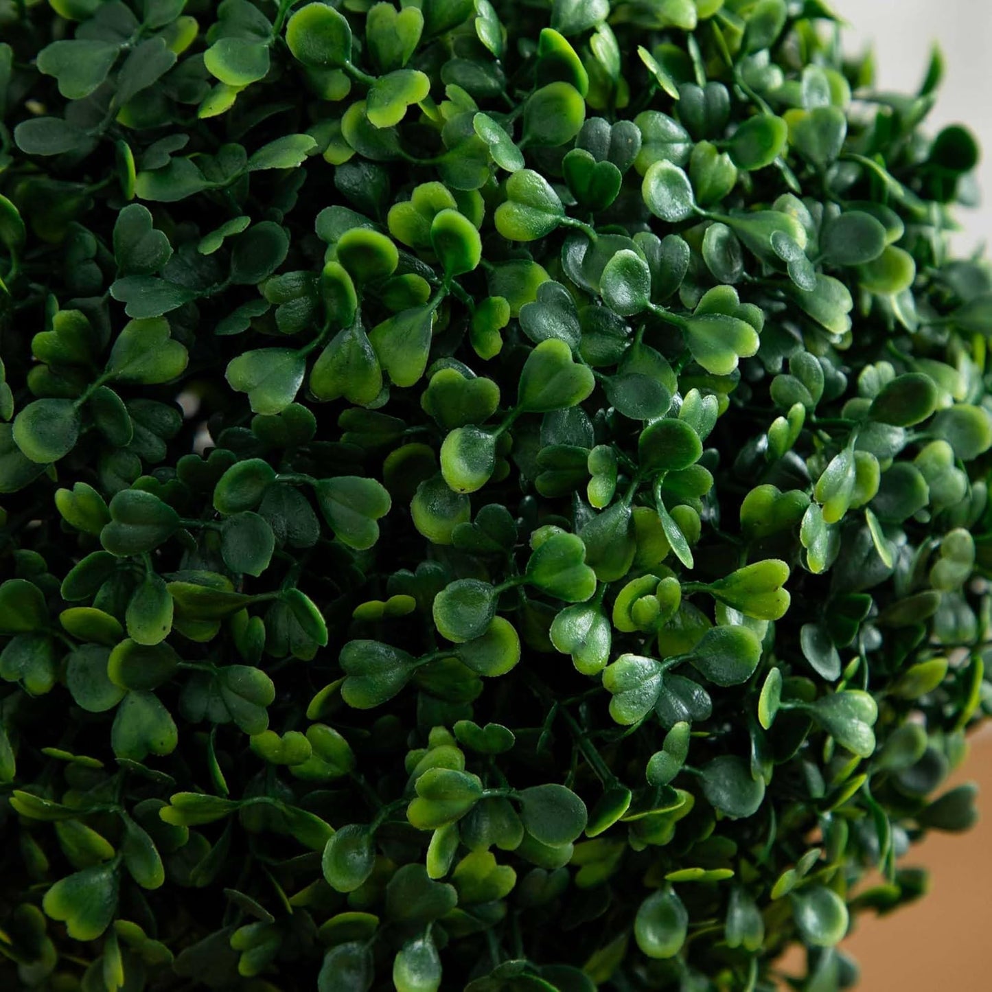 Nearly Natural 35IN Artificial Double Boxwood Topiary Ball Tree, Fake Topiary Plant for Indoor Home Décor in Black Nursery Planter