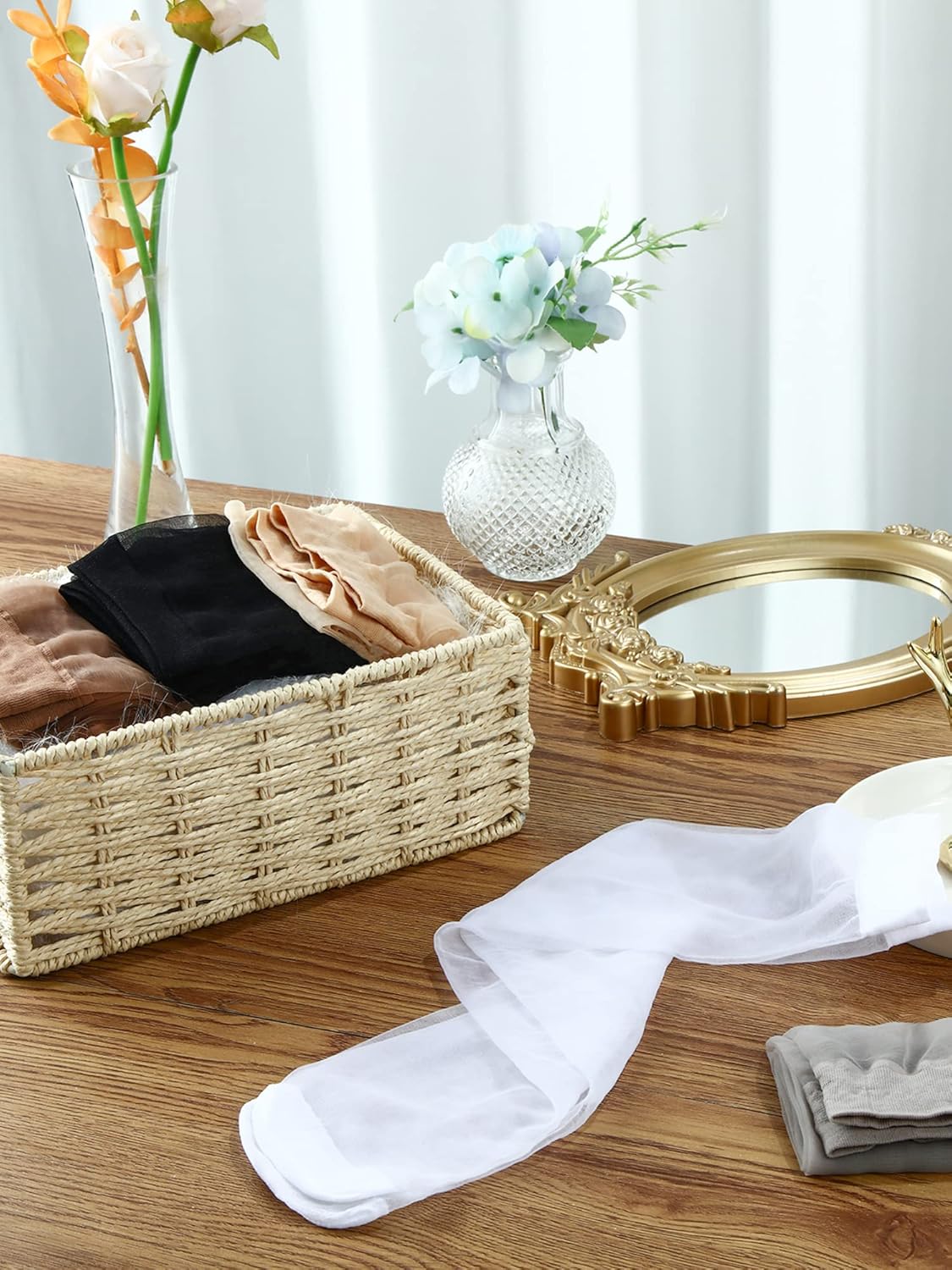 Geyoga 20 Pairs Knee High Stockings for Women Sheer Knee High Socks Ny