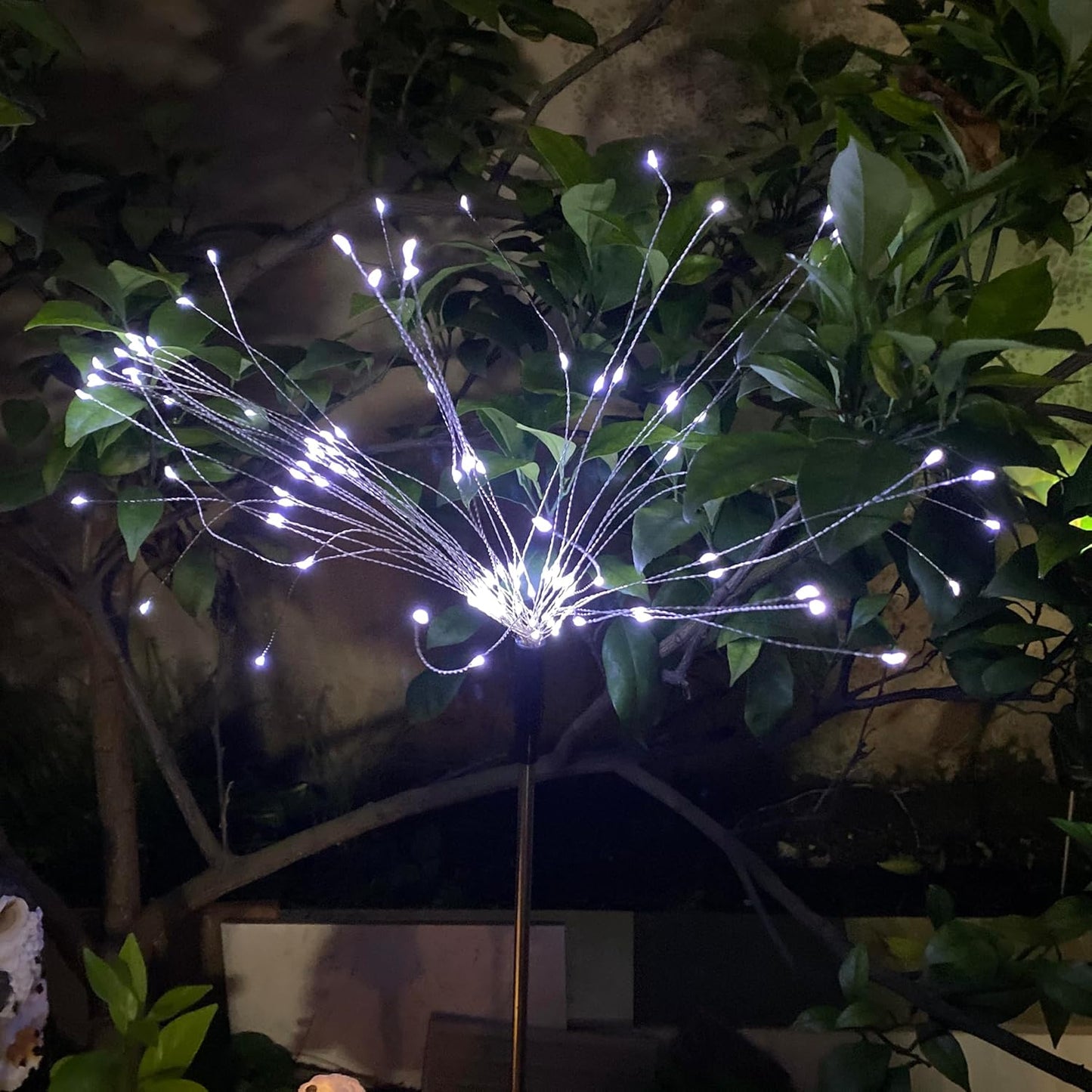 JJGoo Solar Firework Lights, 2 Pack 120 LEDs 2 Lighting Modes Solar Ga