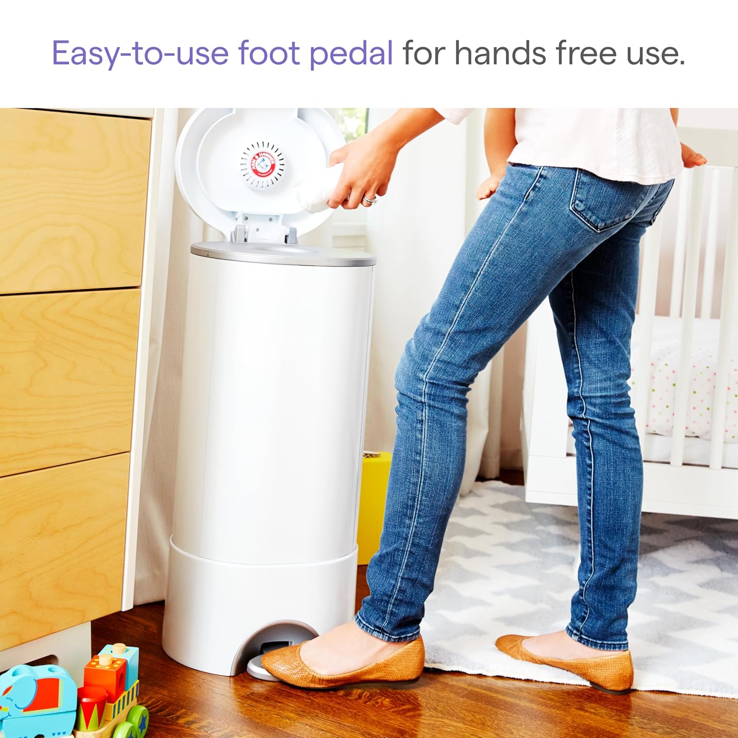 Munchkin® STEP™ Diaper Pail Powered by Arm & Hammer, #1 in Odor Contro